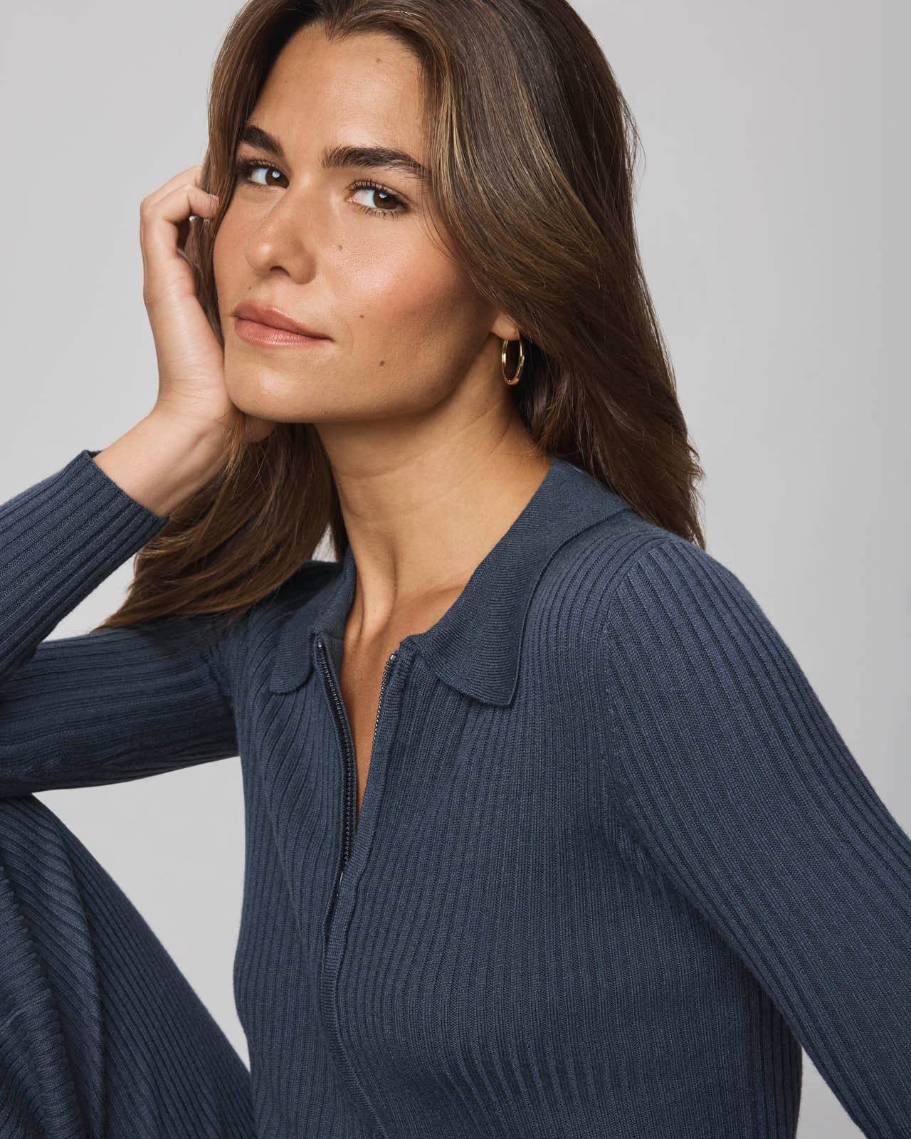 Georgie Cashblend Two-Way Zip Sweater - Image 21