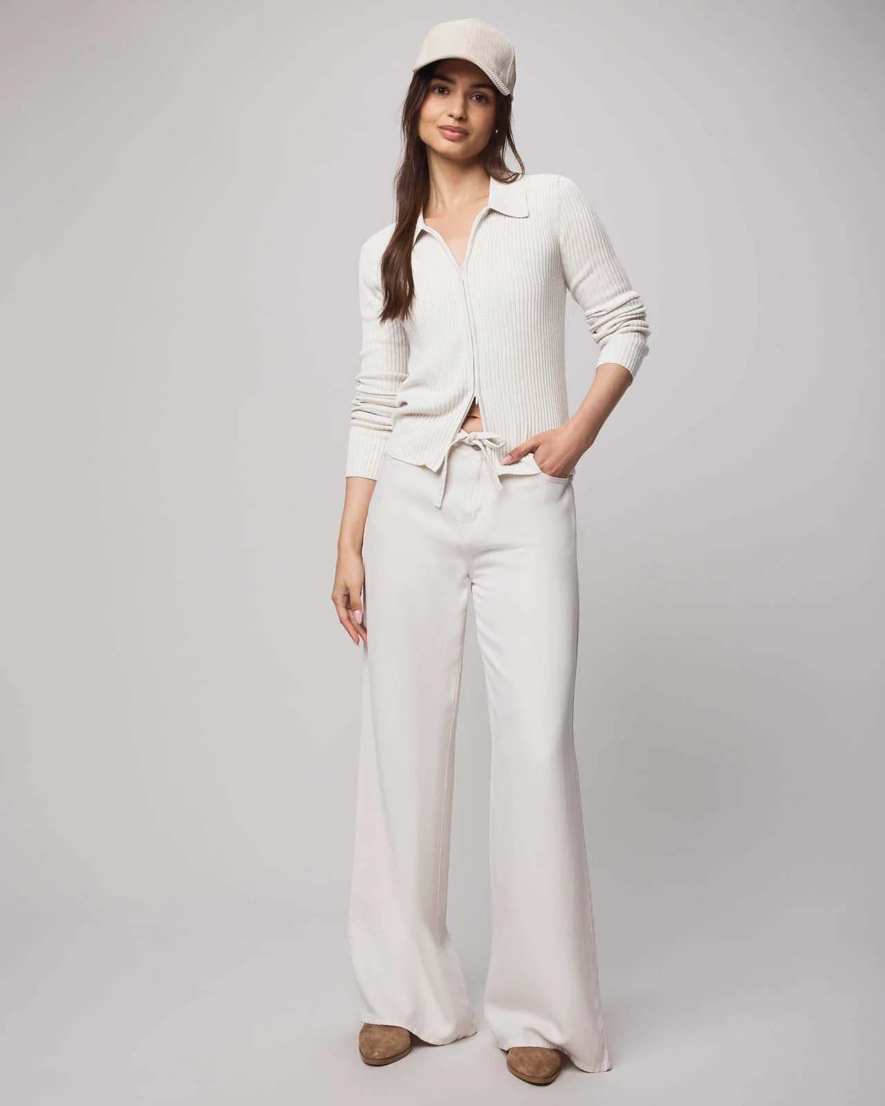 Georgie Cashblend Two-Way Zip Sweater - Image 8