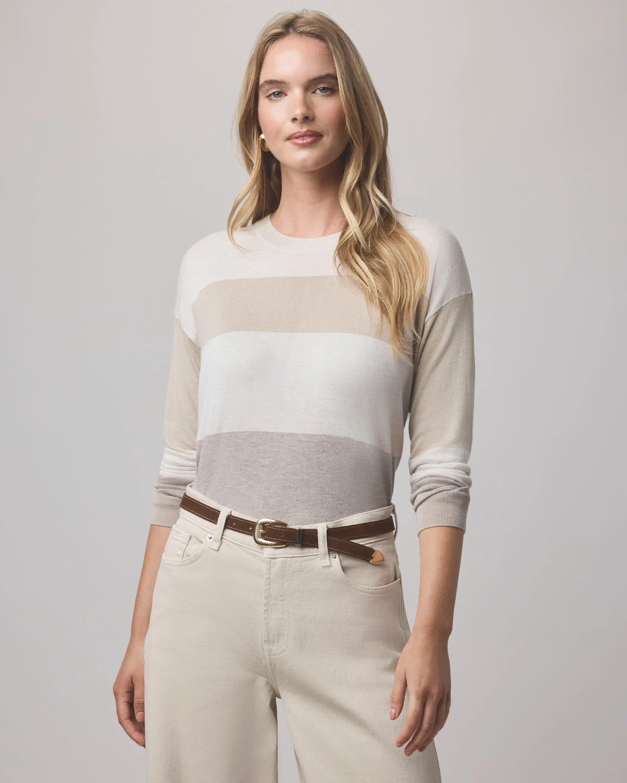 Georgie Pale Oak Stripe Sweater
