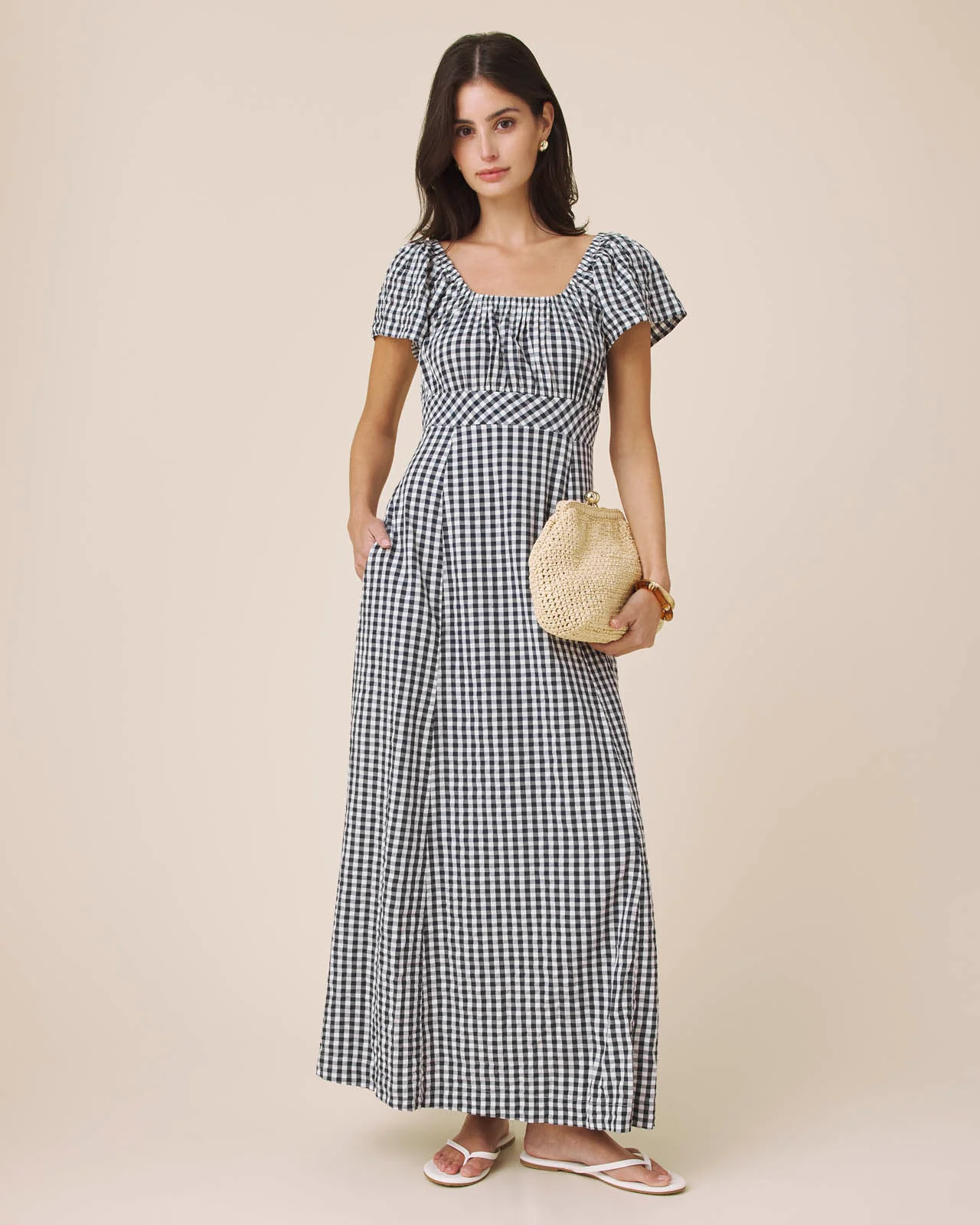 Gigi Gingham Puff Sleeve Dress