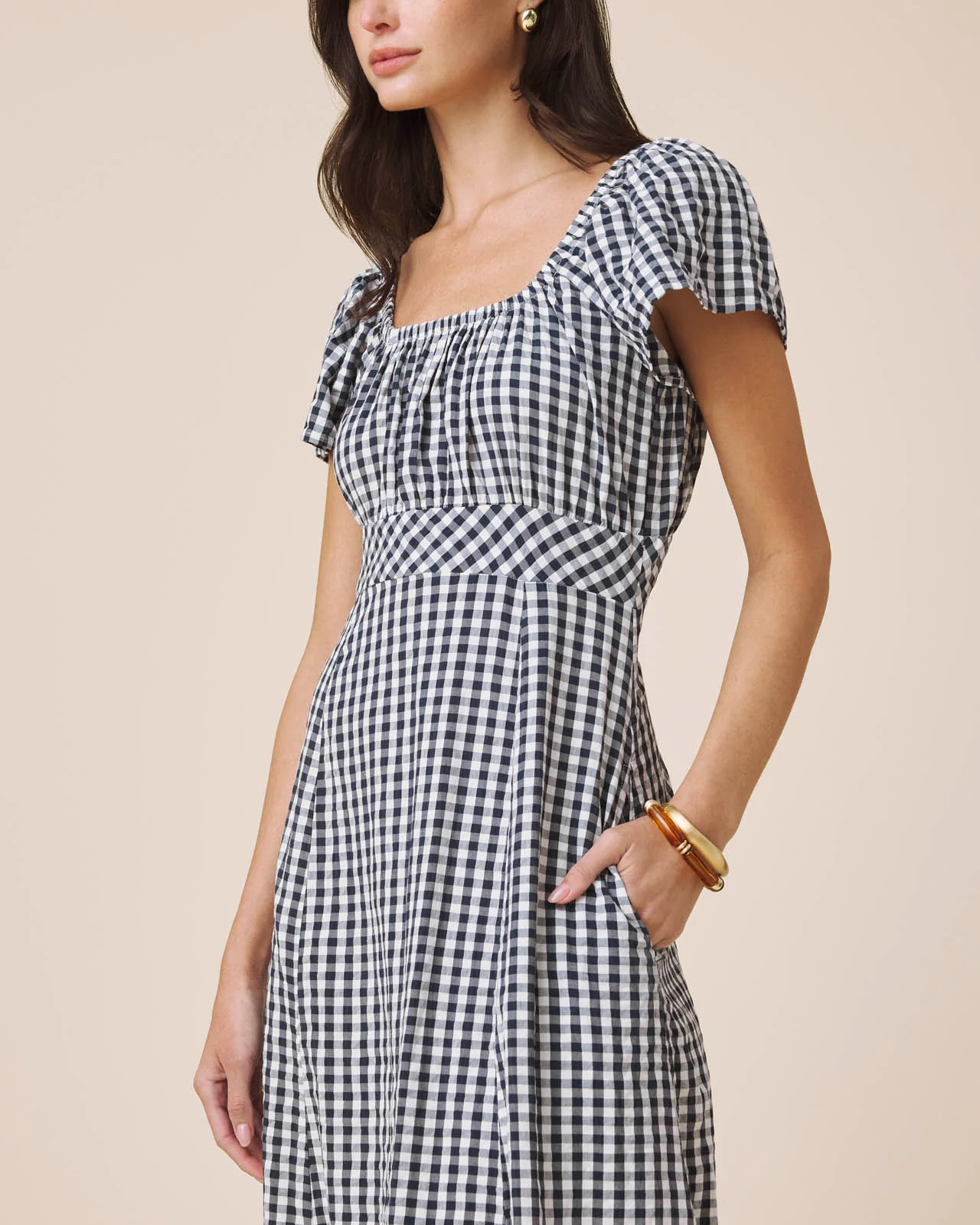 Gigi Gingham Puff Sleeve Dress - Image 3