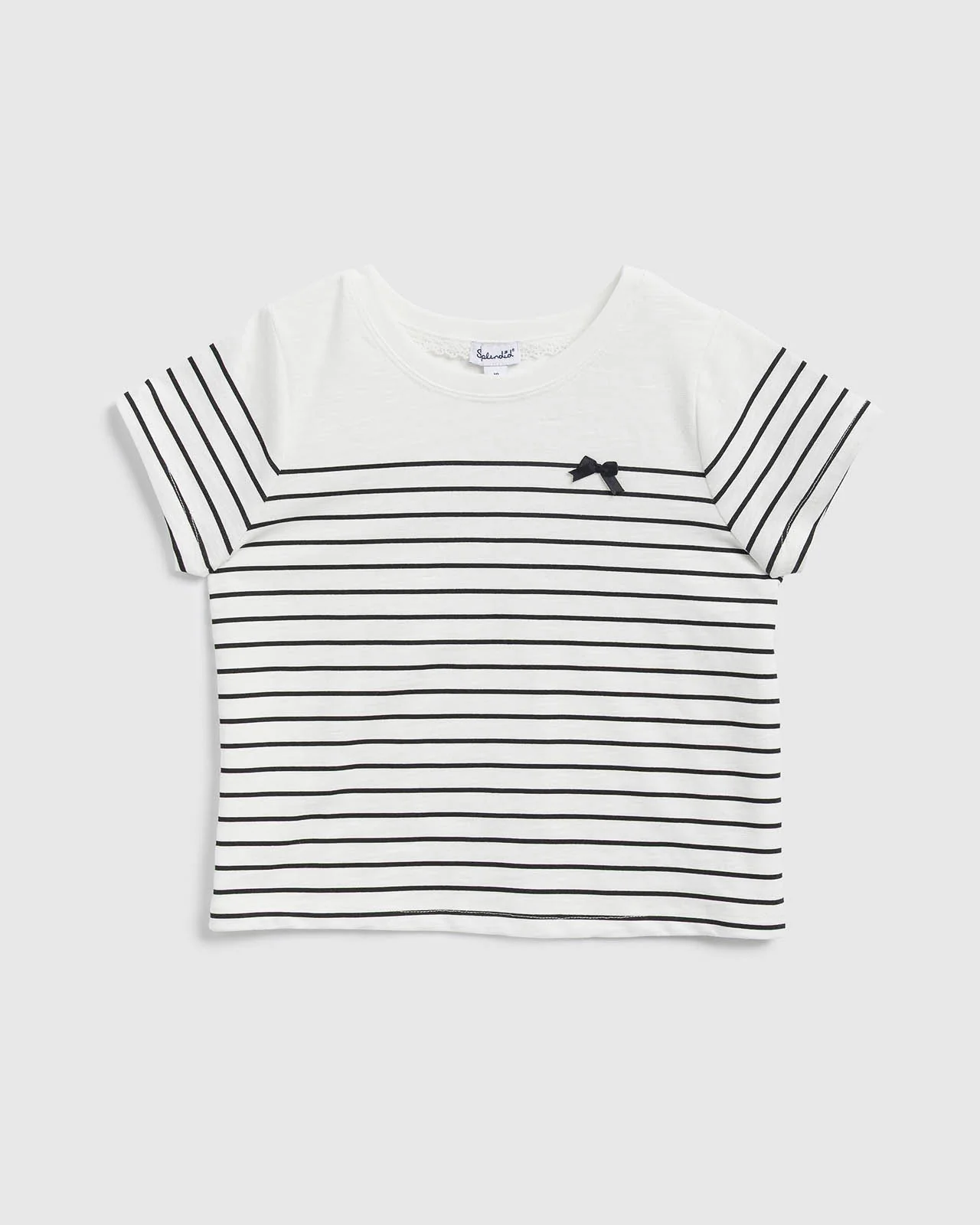 Girls Chic Stripe Short Sleeve Tee