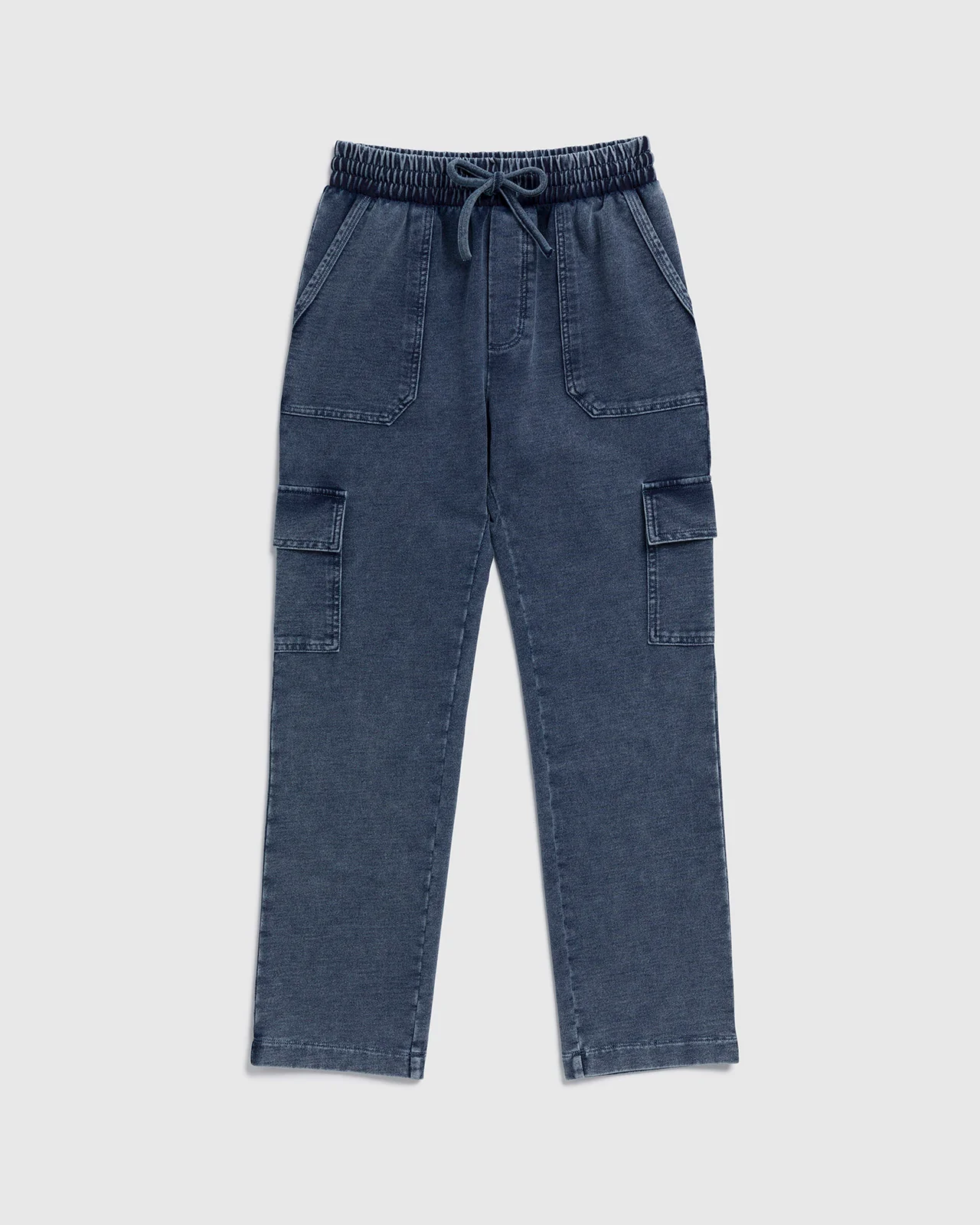 Girls Dark Indigo Cargo Sweatpant