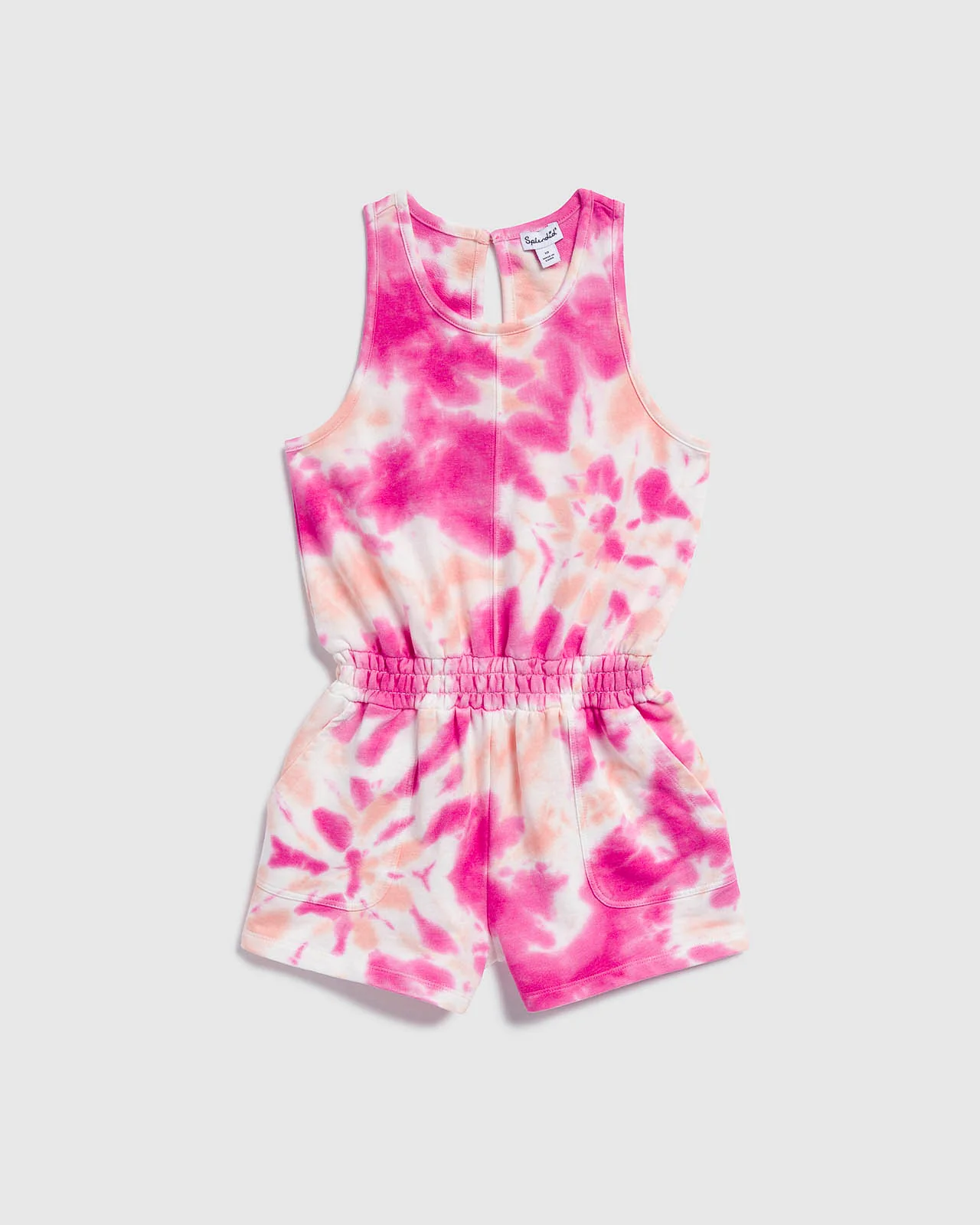 Girls Hibiscus Tie Dye Romper
