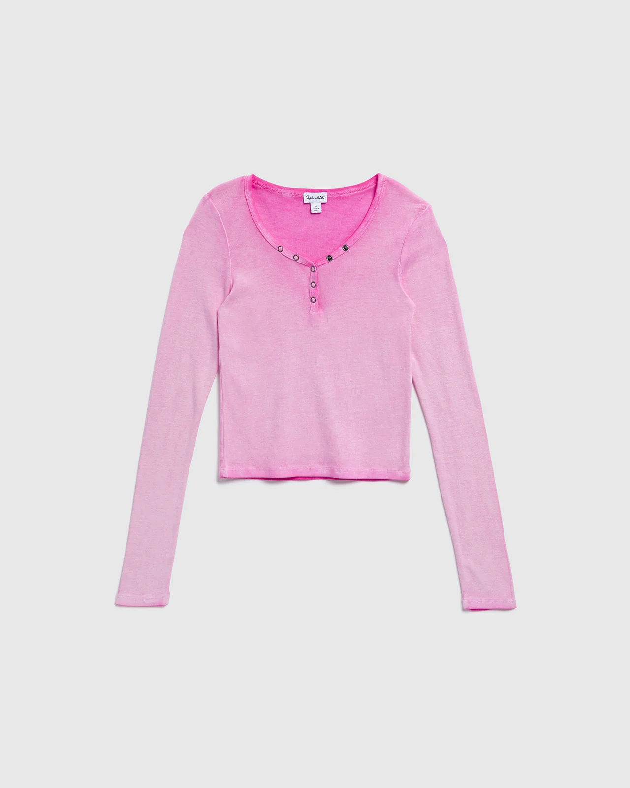 Girls Long Sleeve Vintage Henley - Image 2