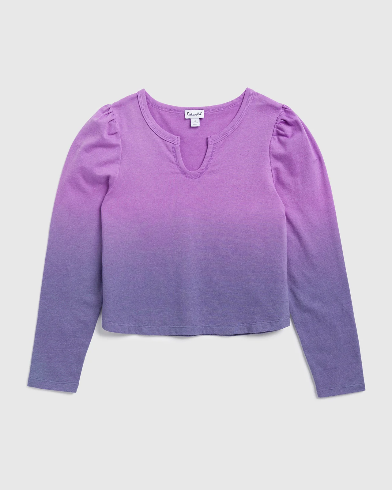 Girls Purple Ombre Long Sleeve Shirt