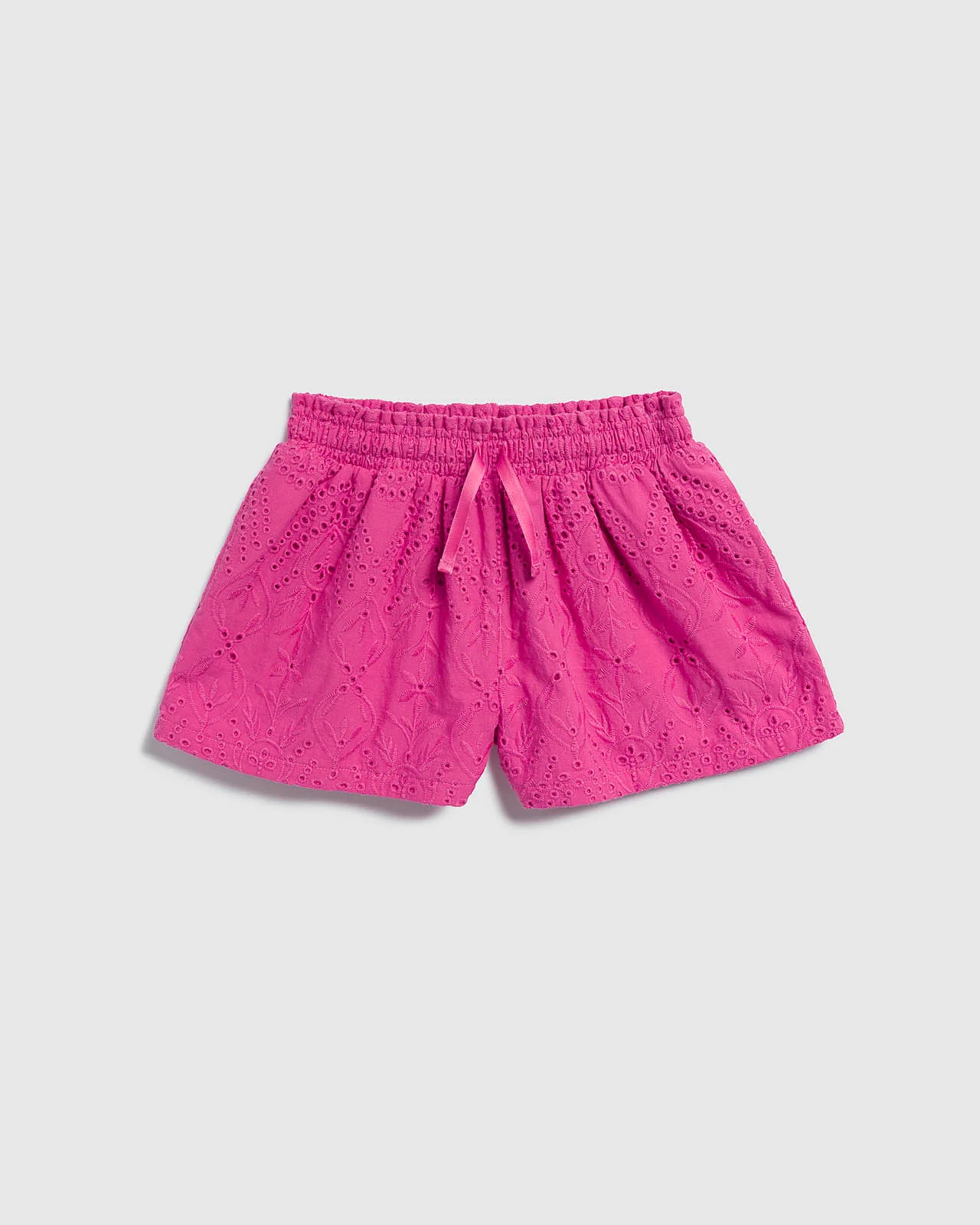 Girls Smocked Eyelet Short