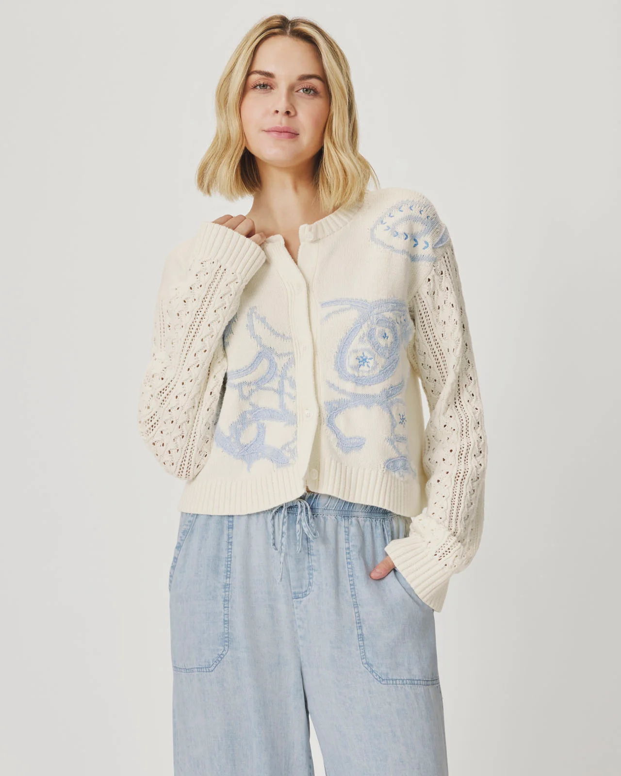 Gracie Jacquard Cardigan - Image 3