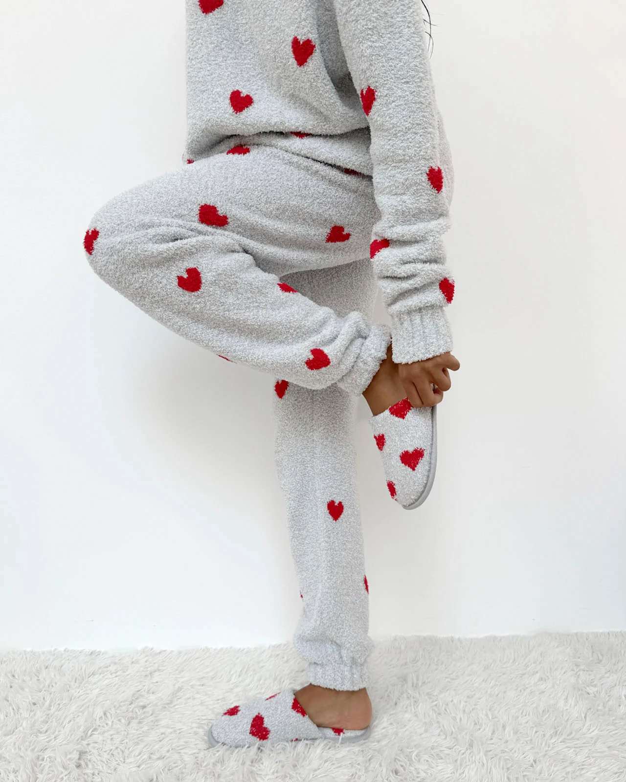 Red Hearts Cozy Slipper Slide - Image 3