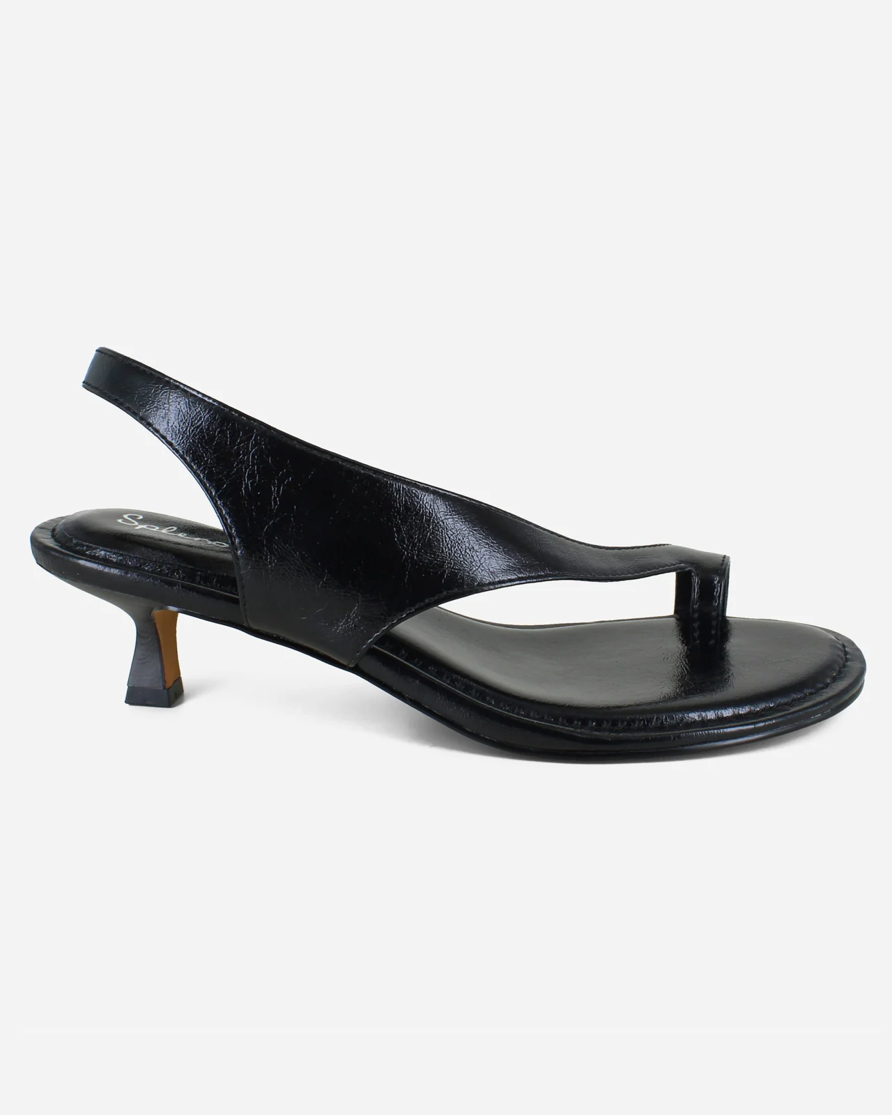 Helen Leather Kitten Heel in Black - Image 2