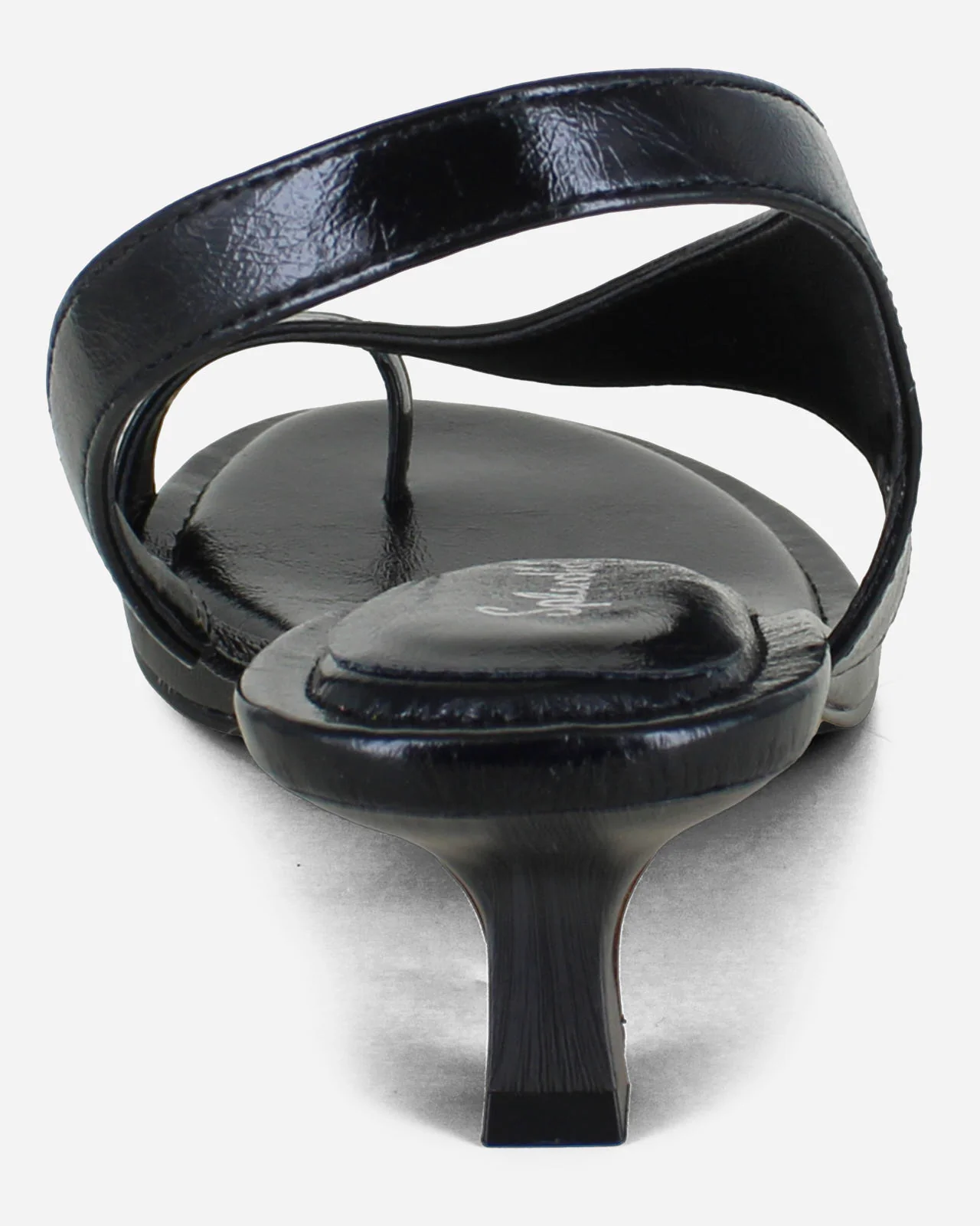 Helen Leather Kitten Heel in Black - Image 6