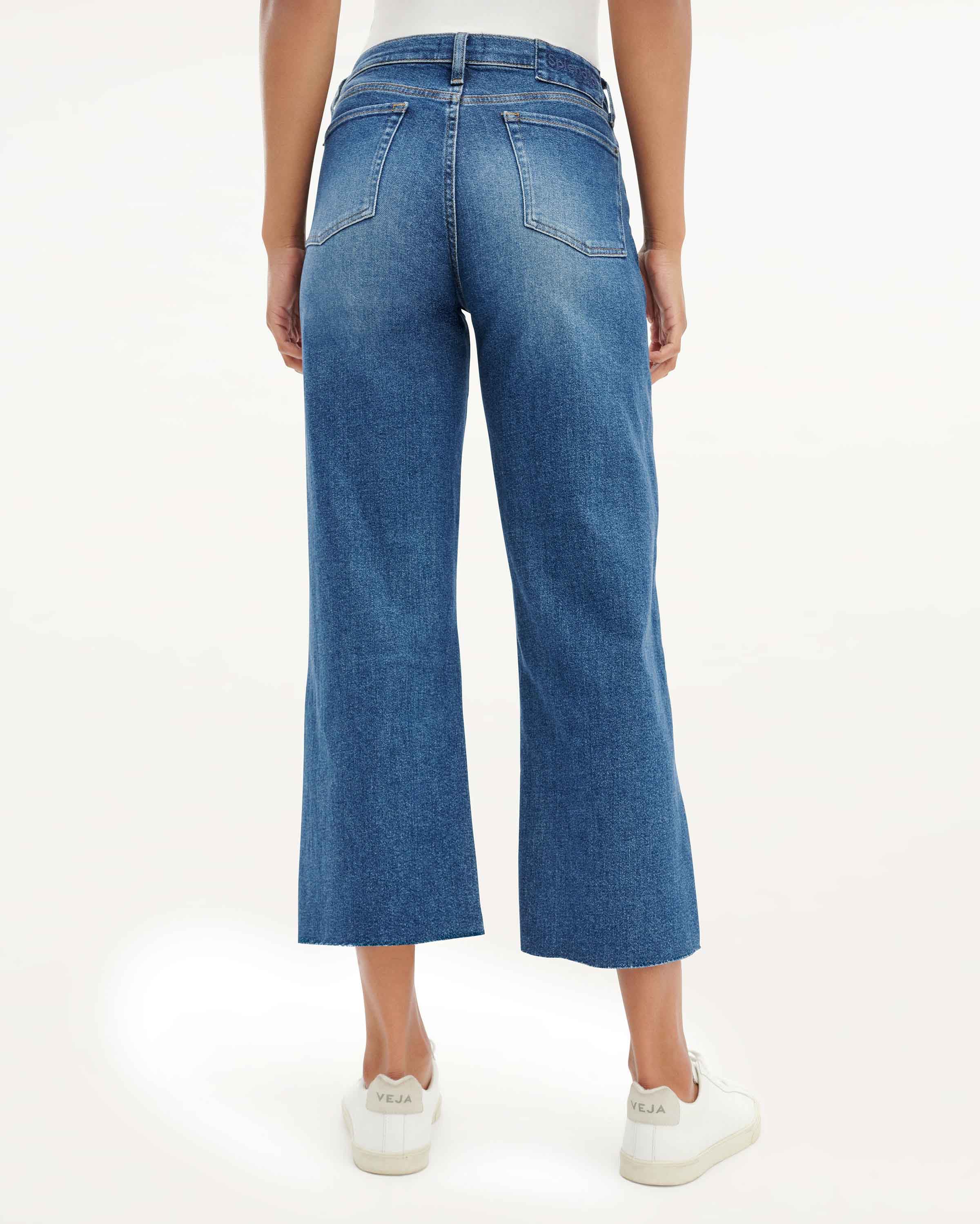 High Waist Crop Wide Leg Jeans - Image 3