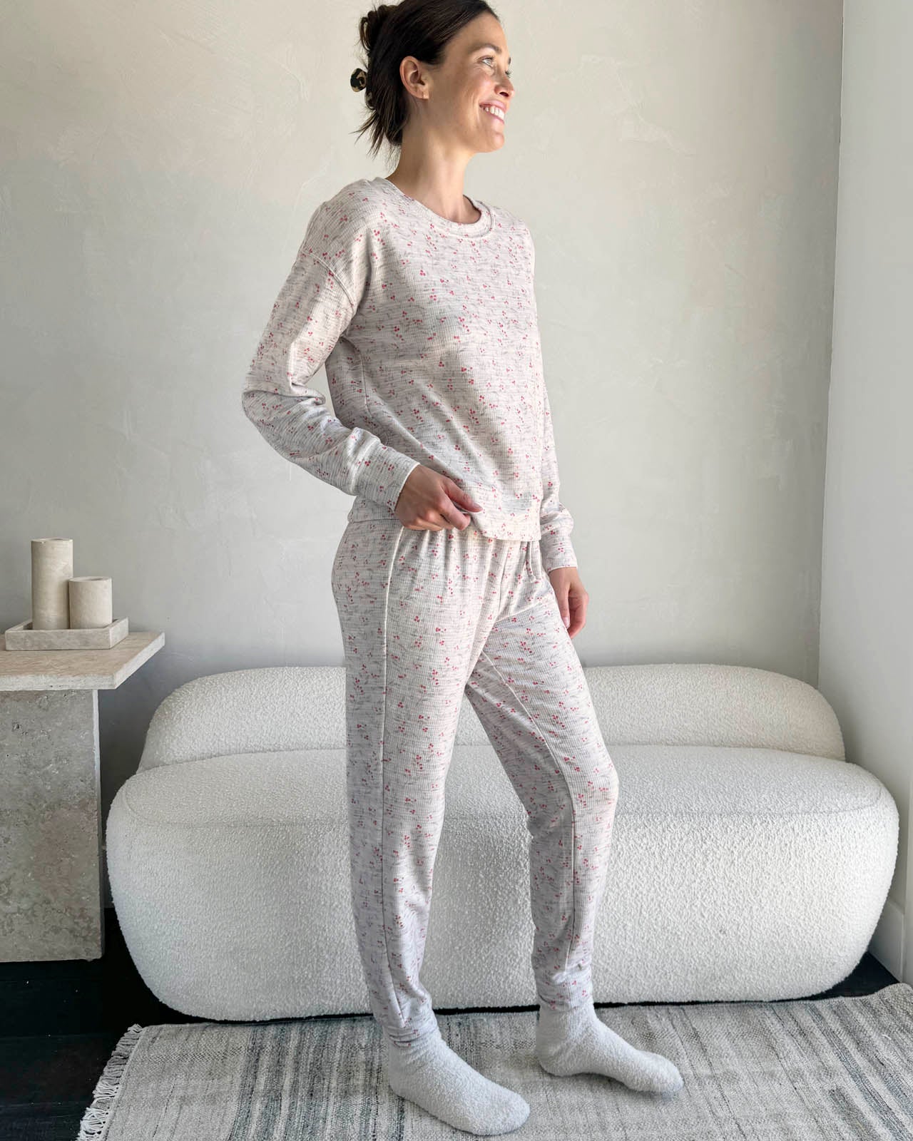 Holly Bunches Marna Waffle Thermal PJ Set - Image 3