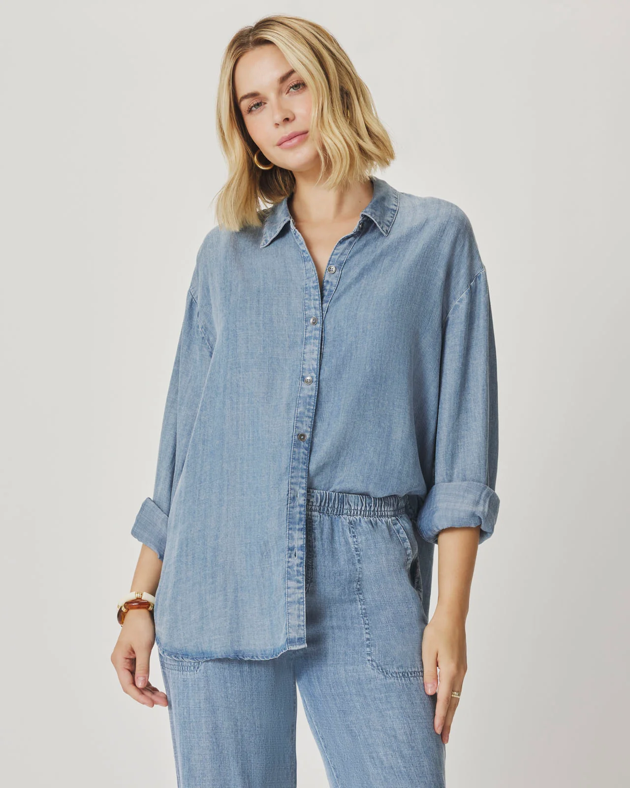 Indigo Button Down