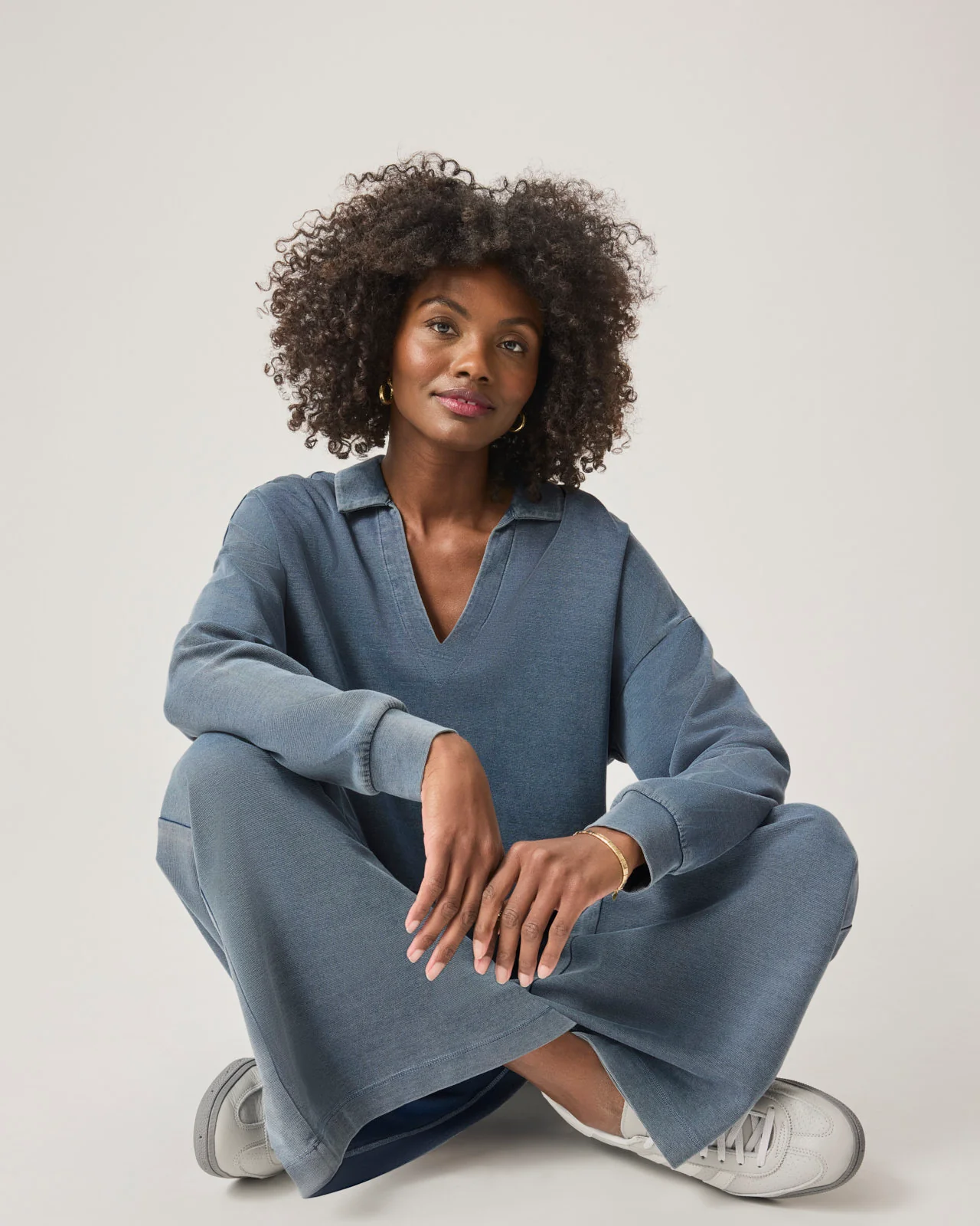 Indigo Lounge Polo Sweatshirt - Image 2