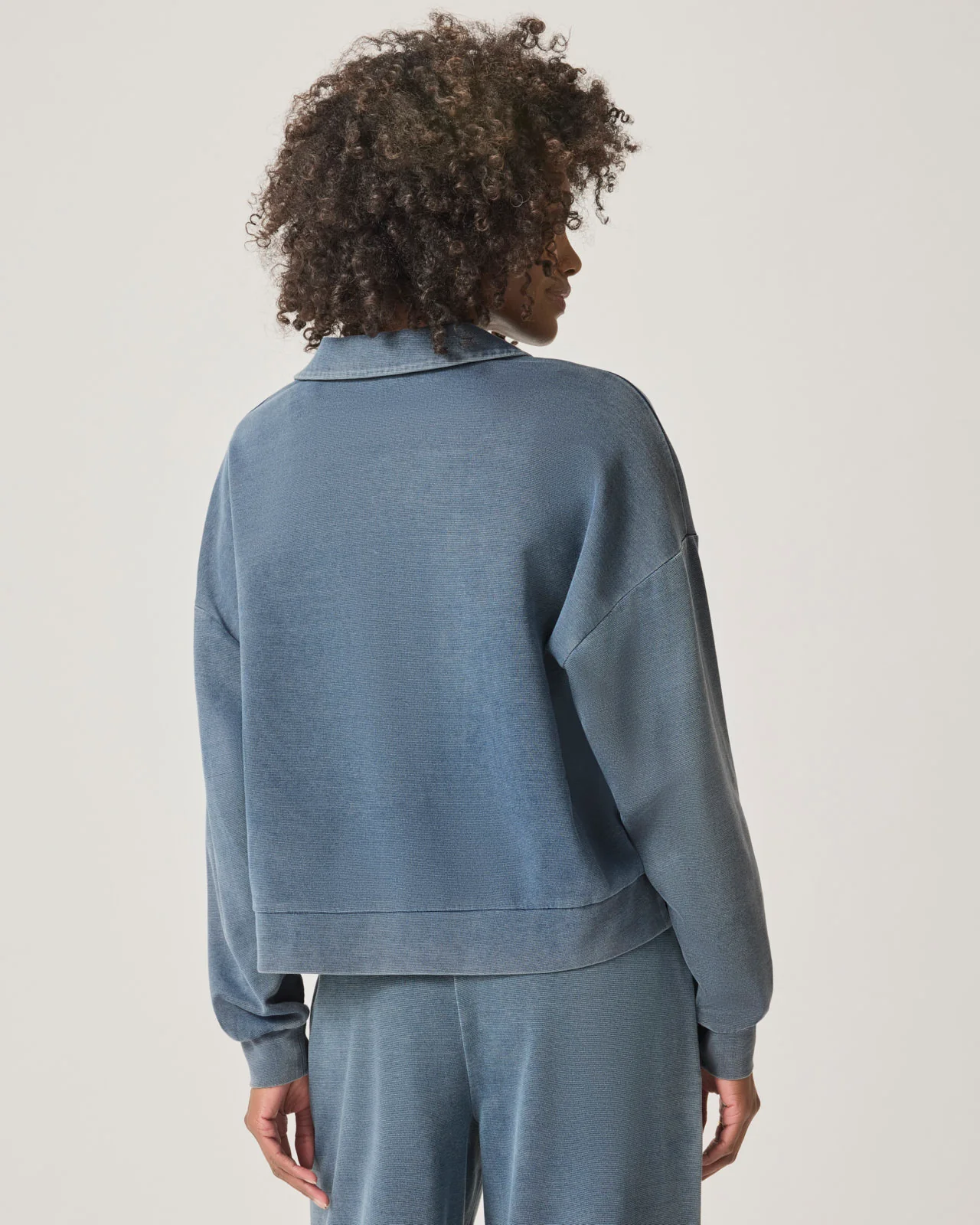 Indigo Lounge Polo Sweatshirt - Image 6