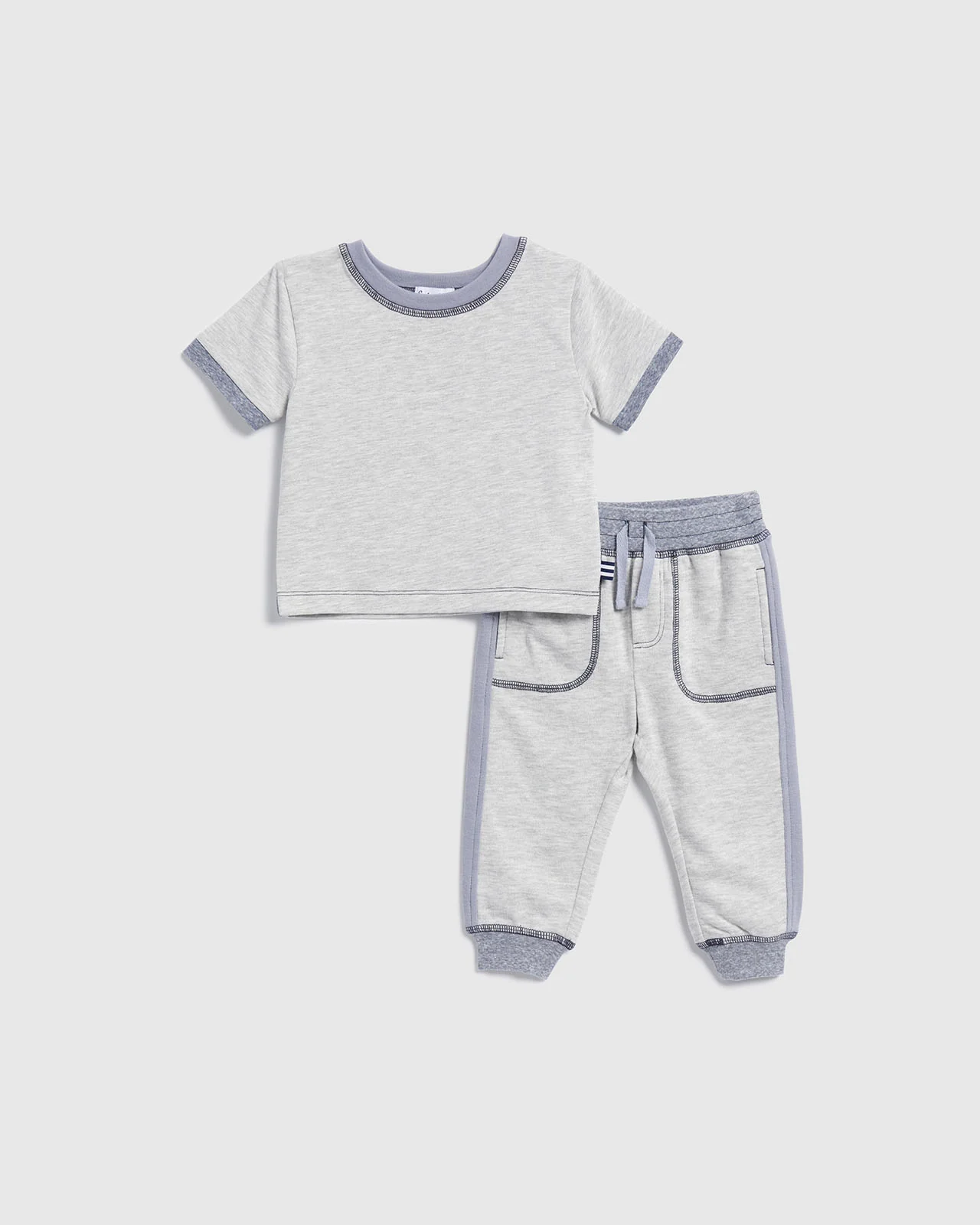 Infant Boy Cloud Trim Jogger Set