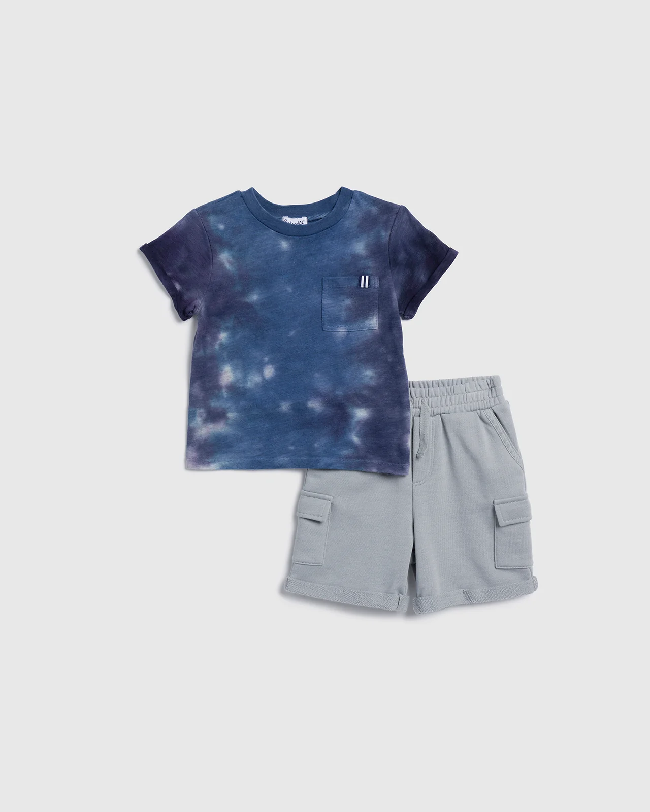 Infant Boy Ripple Tie Dye Short Sleeve Set