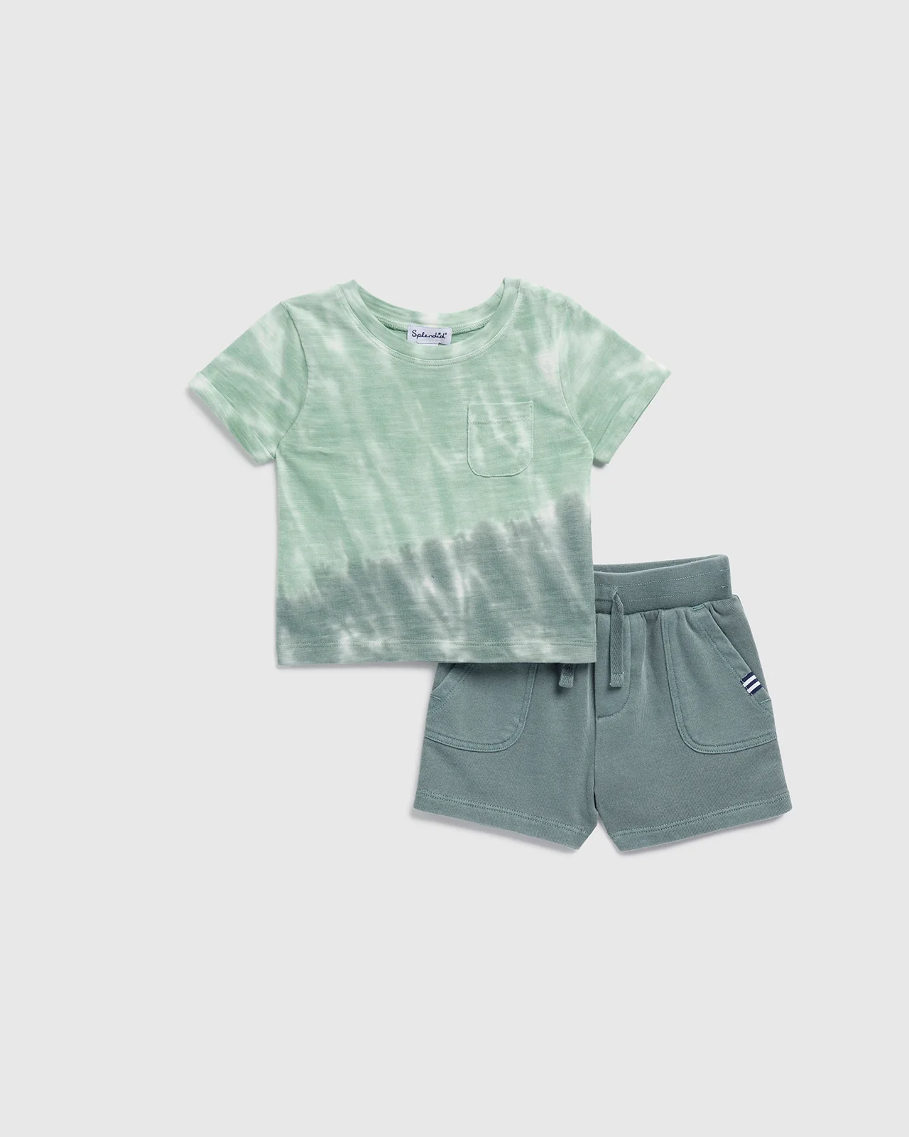 Infant Boy Seaweed Tie Dye Tee Set