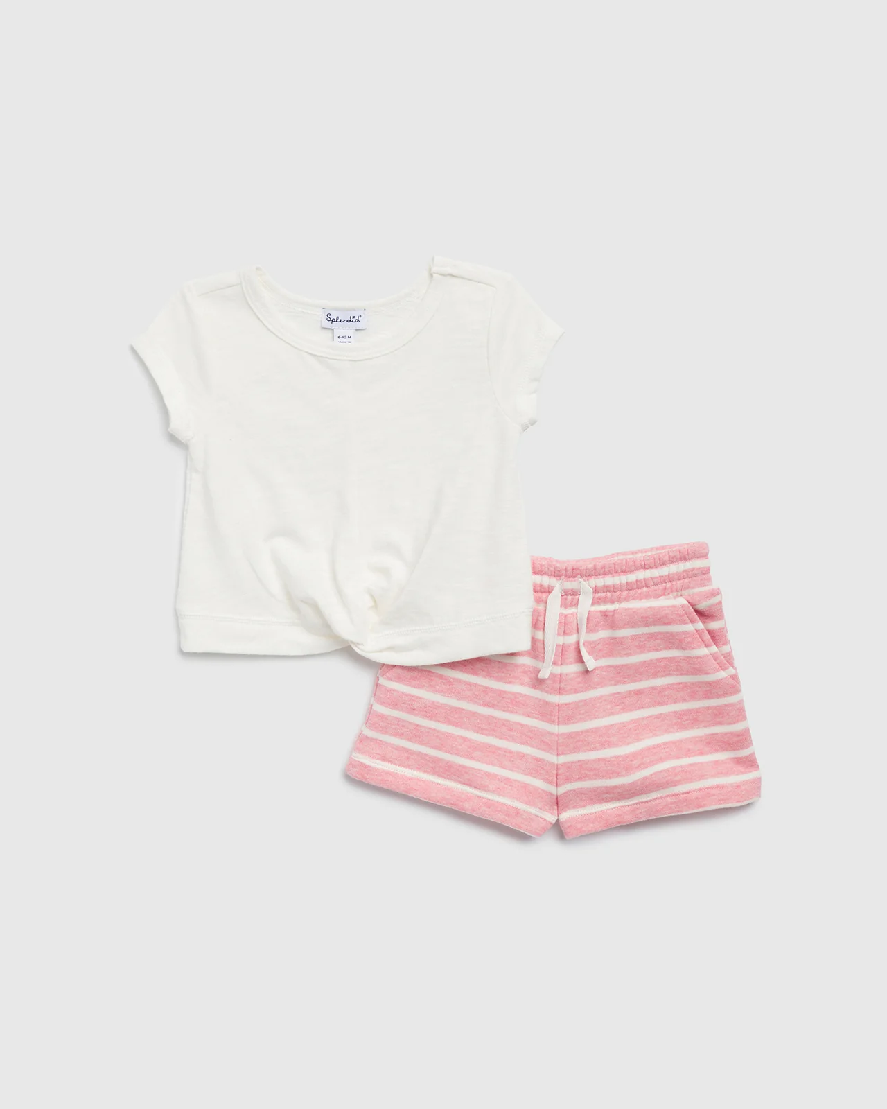 Infant Girl Broadwalk Stripe Short Set