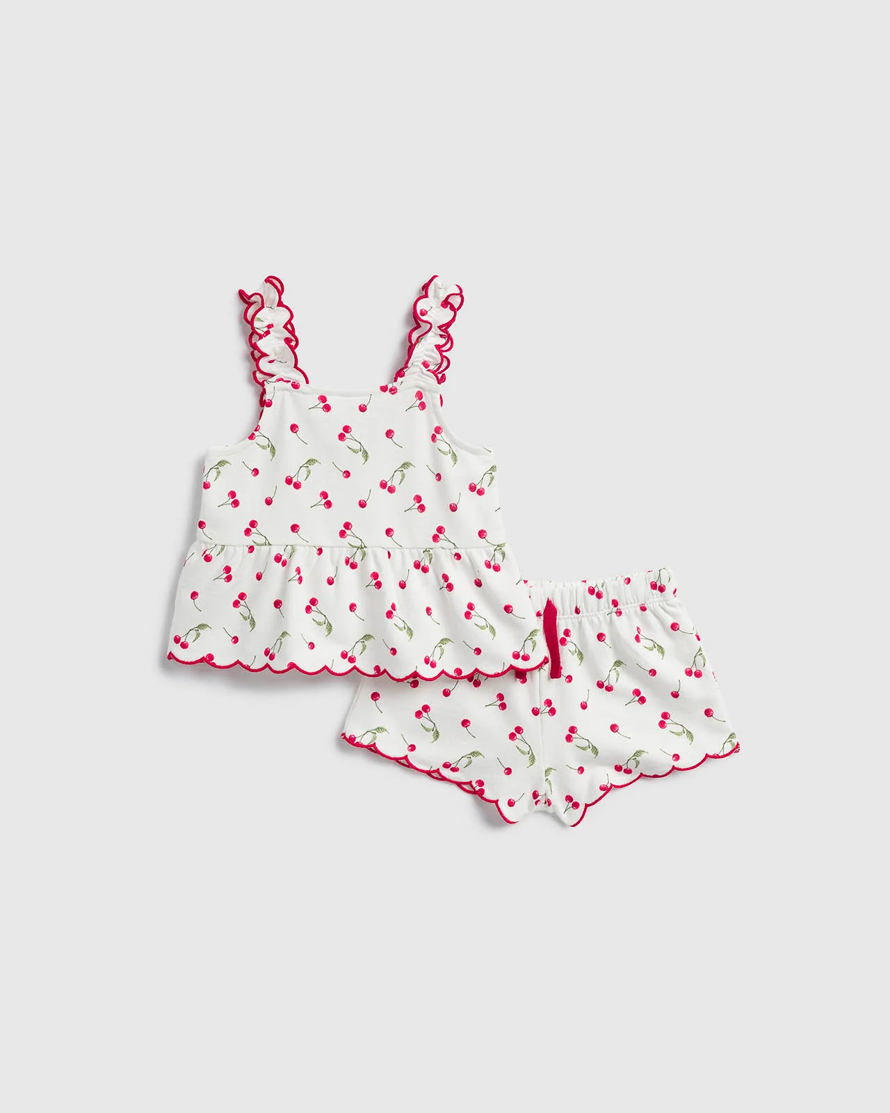 Infant Girl Cherry Tank Set