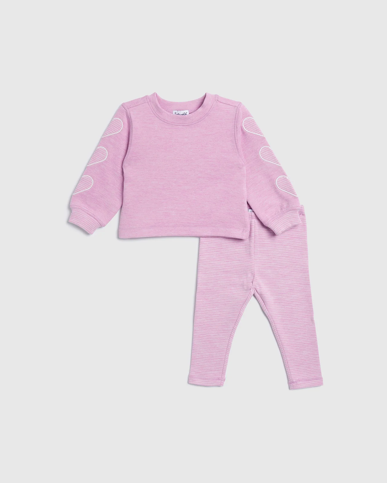 Infant Girl Cloudline Hearts Long Sleeve Set