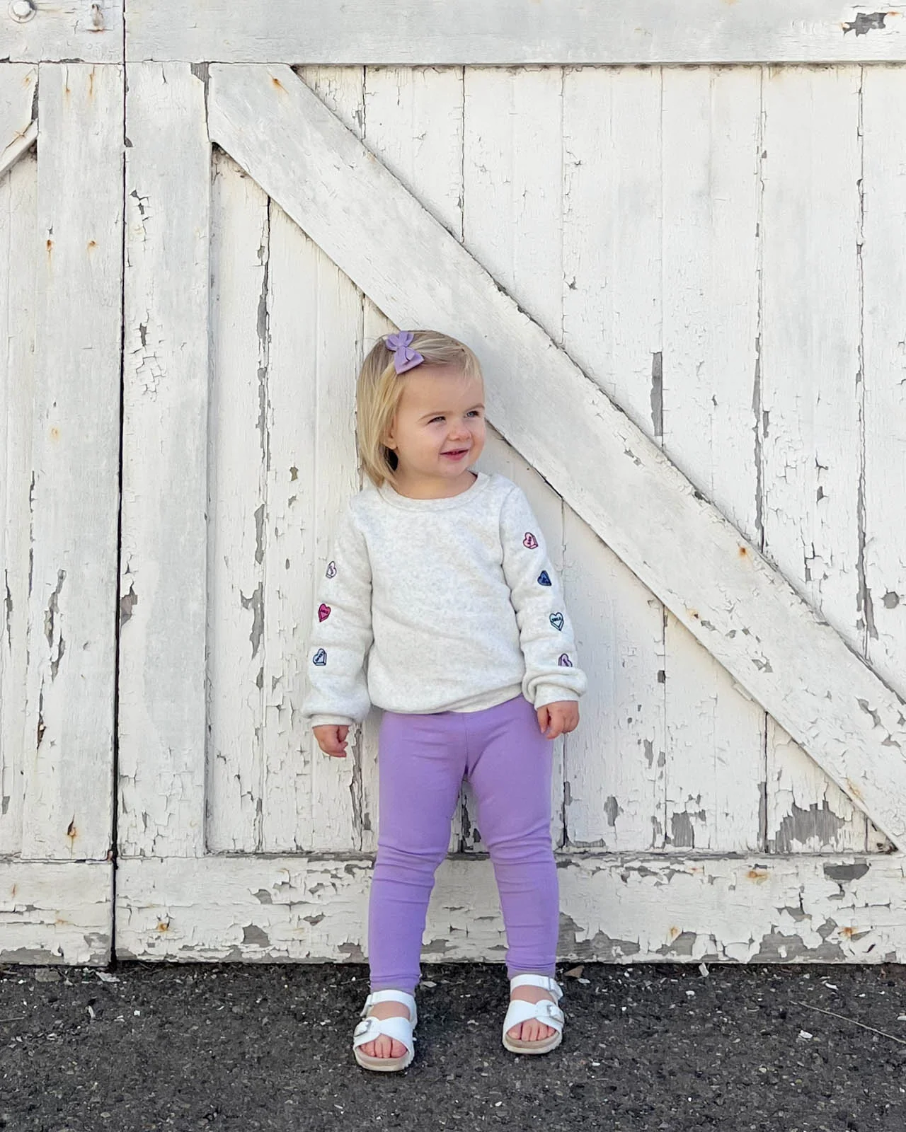 Infant Girl Dancing Hearts Long Sleeve Set