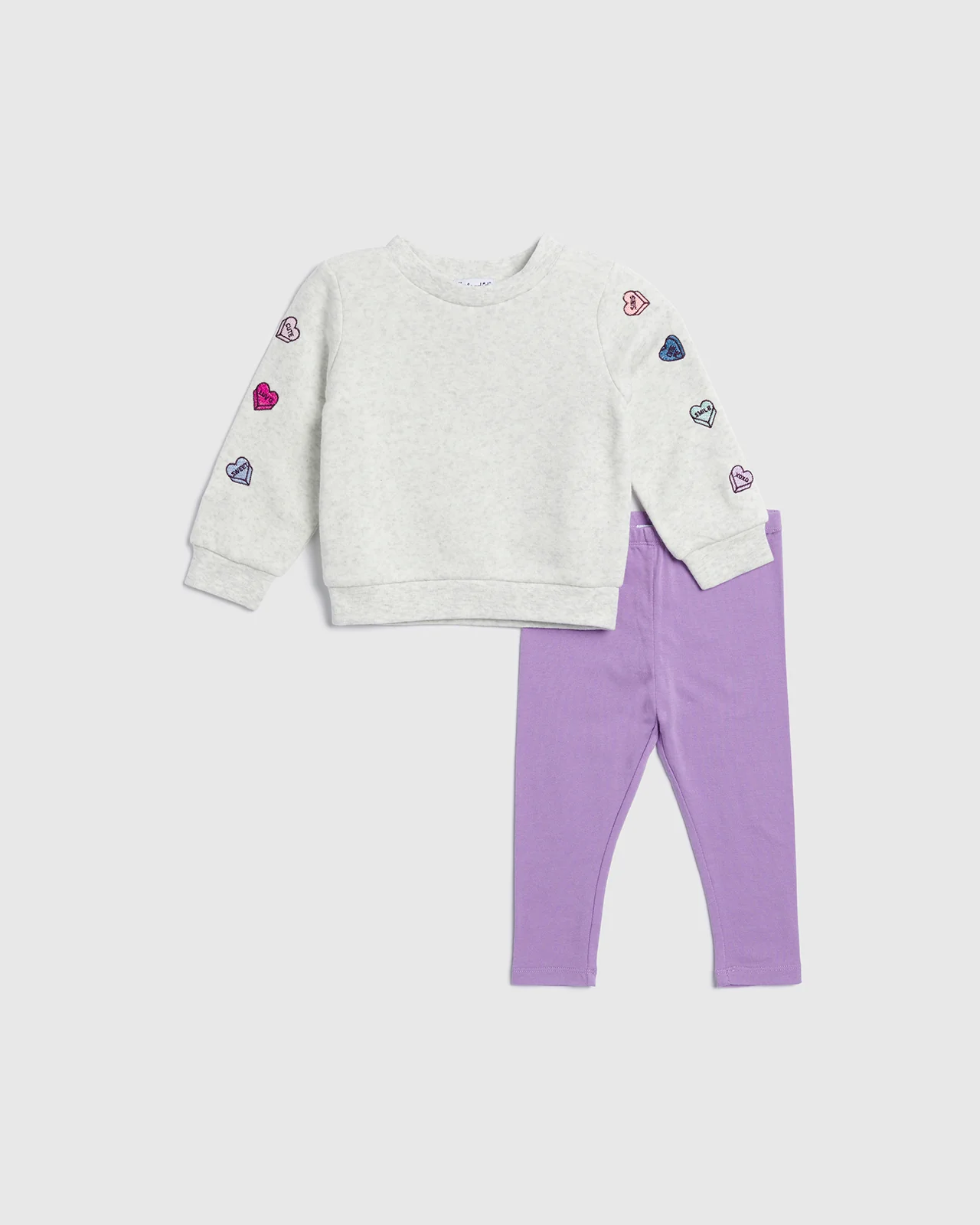 Infant Girl Dancing Hearts Long Sleeve Set - Image 2