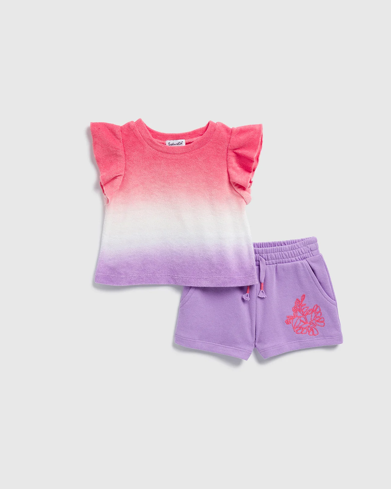 Infant Girl Dip Dye Tee Set - Image 2