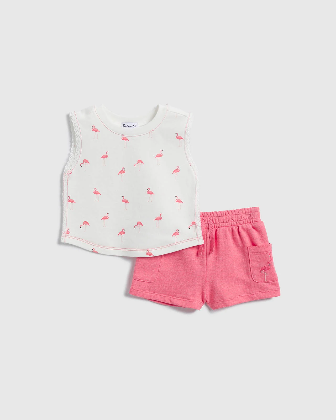 Infant Girl Flamingo Fun Tank Set