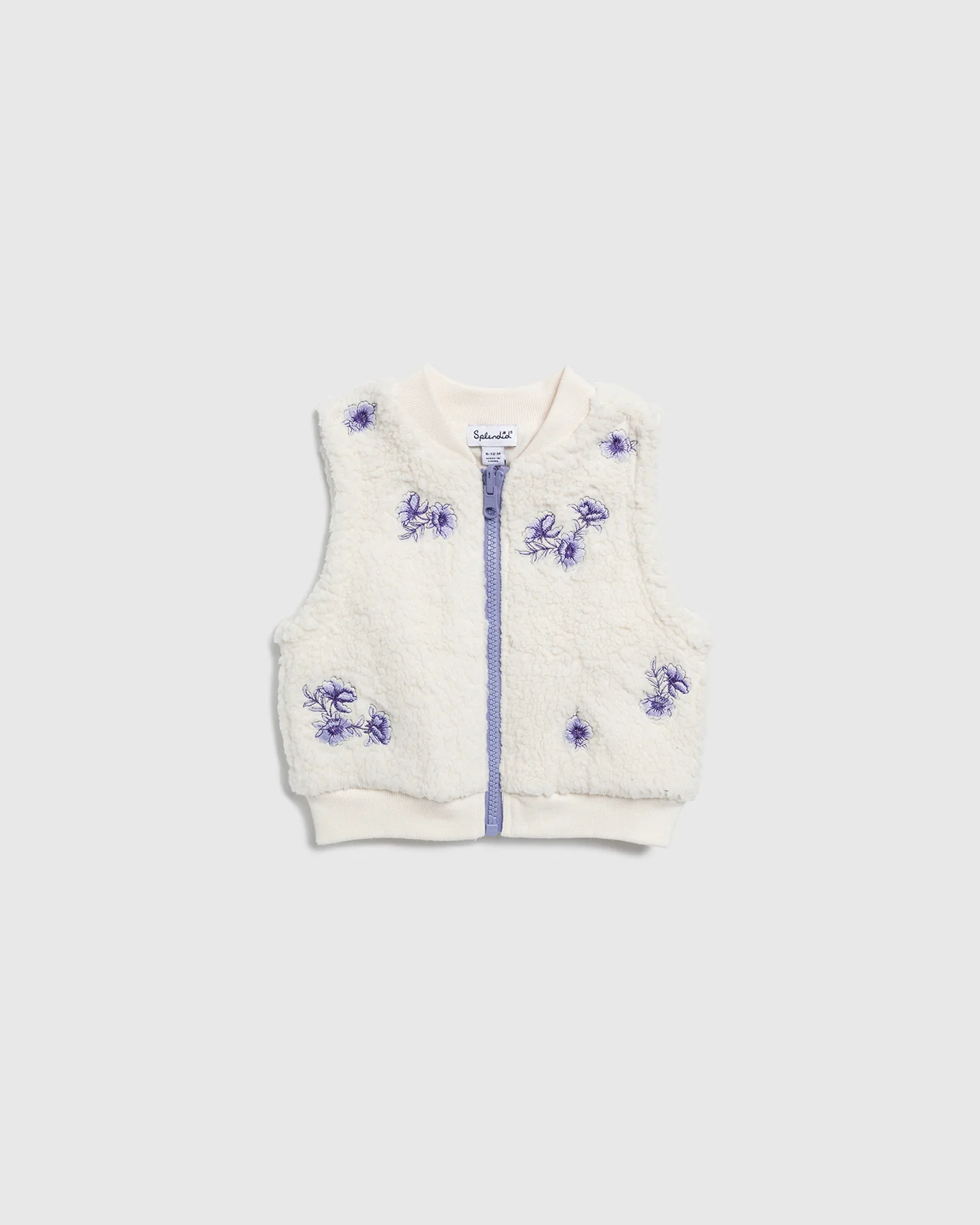 Infant Girl Floral Fleece Vest
