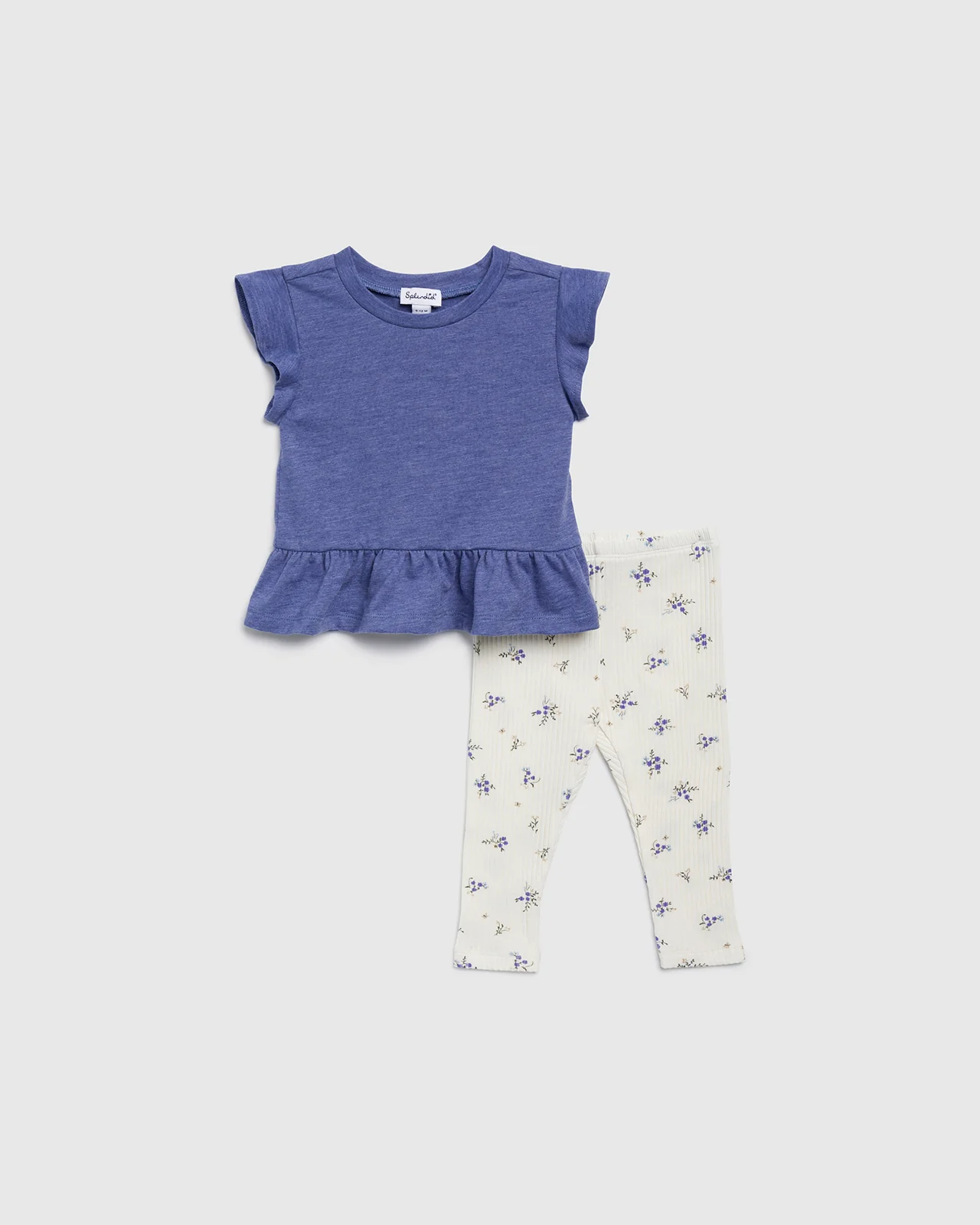 Infant Girl Floral Legging Set - Image 2