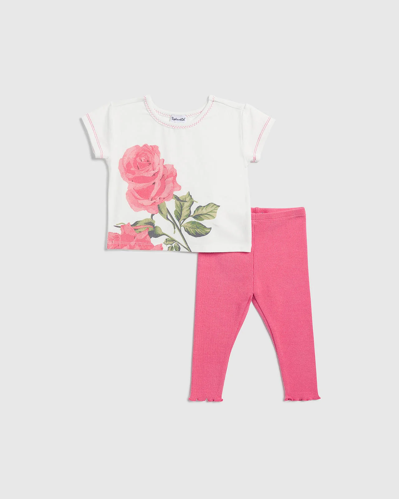 Infant Girl Full Bloom Short Sleeve Tee Set