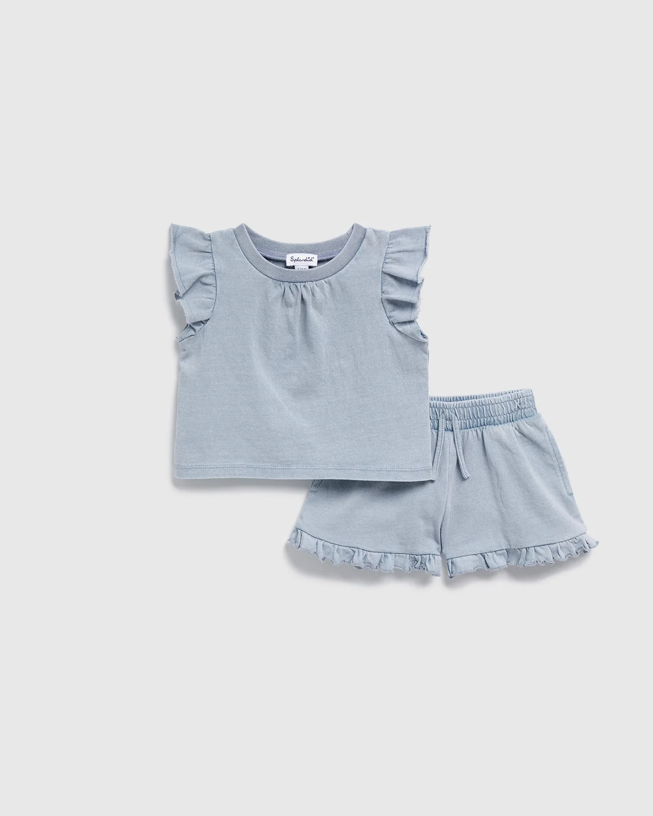 Infant Girl Indigo Short Set