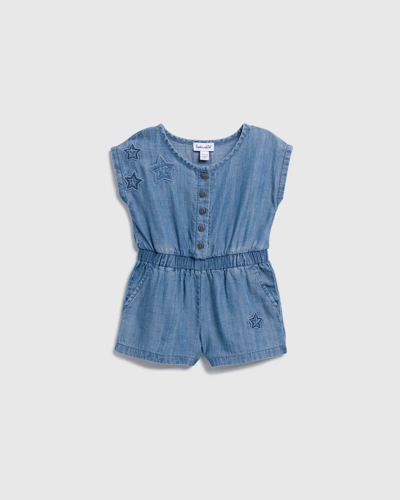 Infant Girl indigo Star Romper