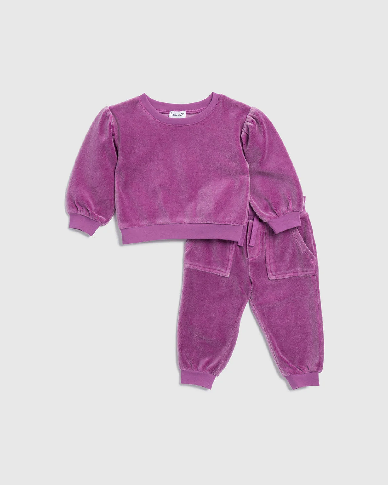 Infant Girl Jade Velour Jogger Set