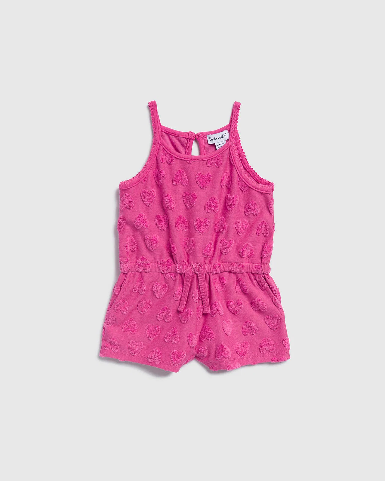 Infant Girl Loopy Terry Heart Romper