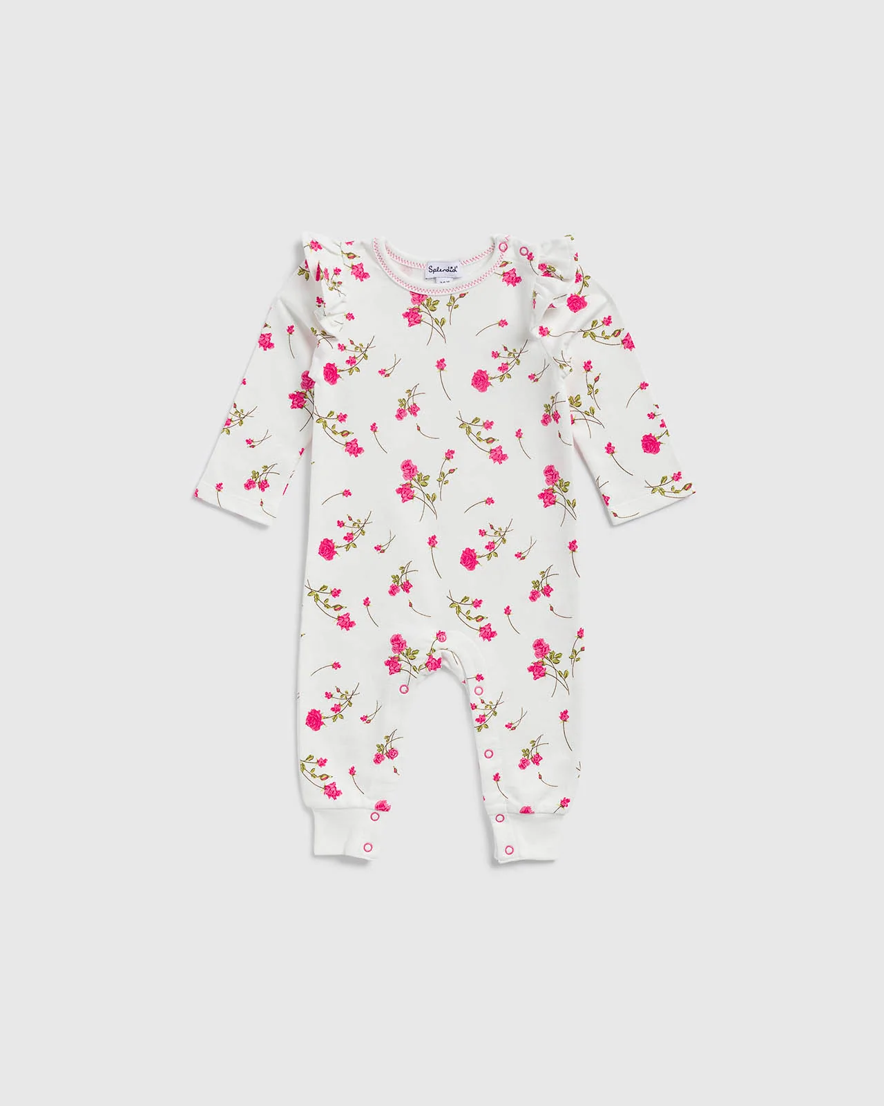Infant Girl Rose Ruffle Onesie