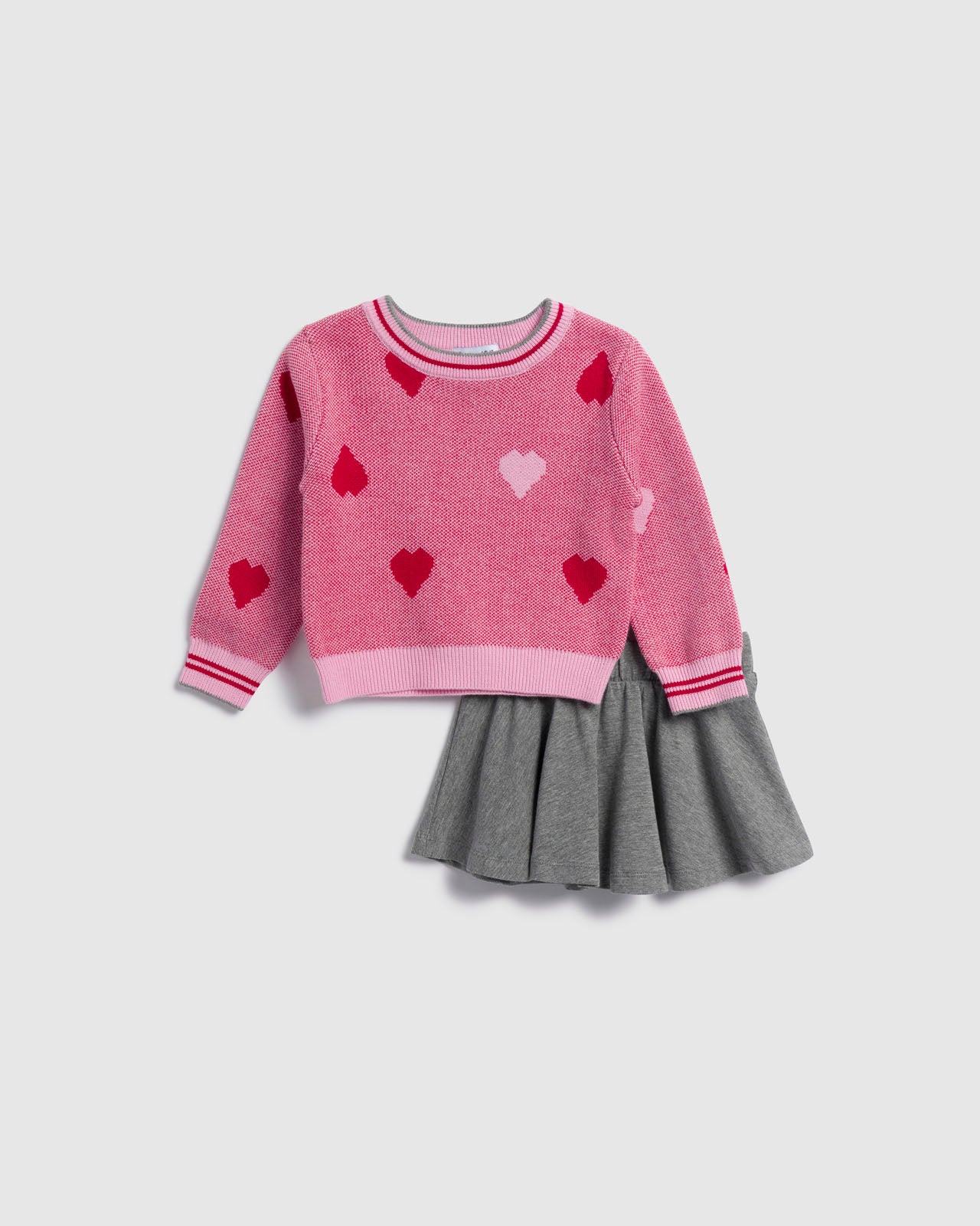 Infant Girl Candy Heart Sweater Set