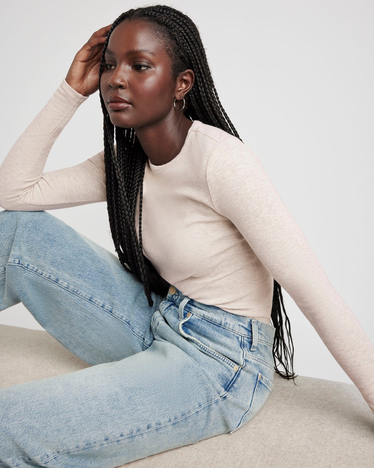 Isabella Eyelash Shimmer Long Sleeve Tee - Image 7