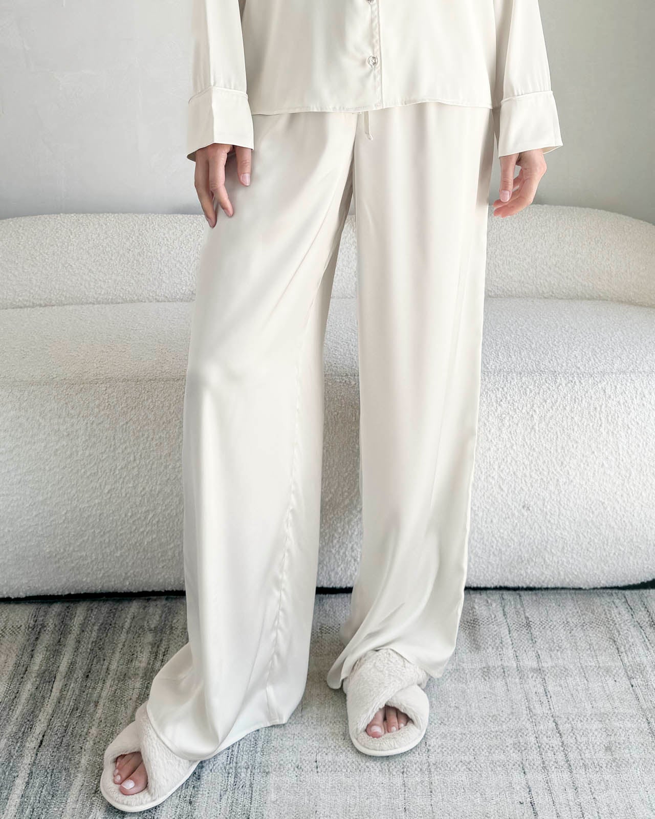 Ivory Satin Silk PJ Set - Image 6