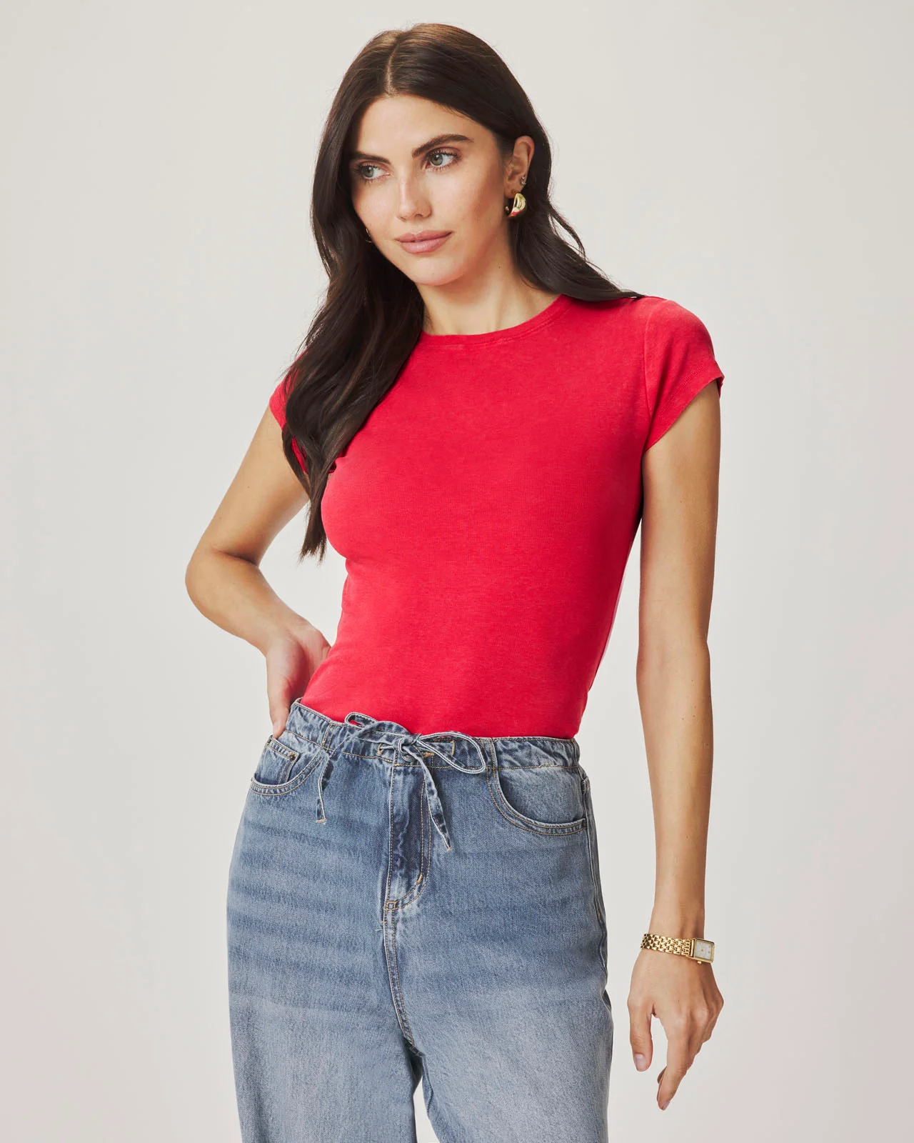Josie Stretch Crewneck Tee - Image 43