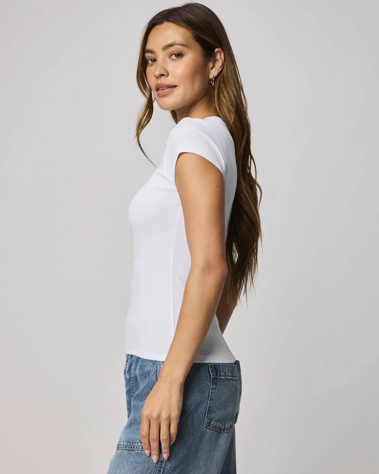 Josie Stretch Crewneck Tee - Image 5