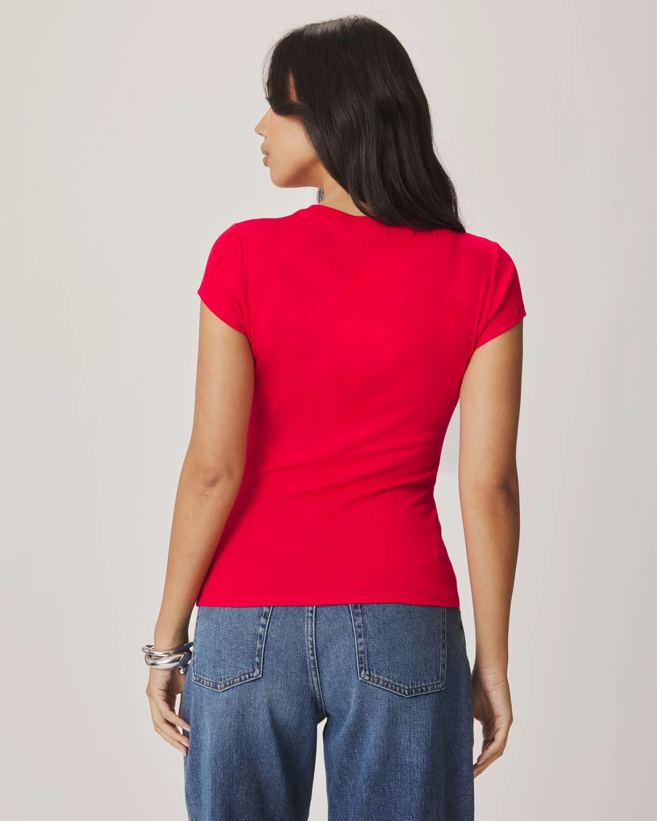 Josie Stretch Crewneck Tee - Image 4