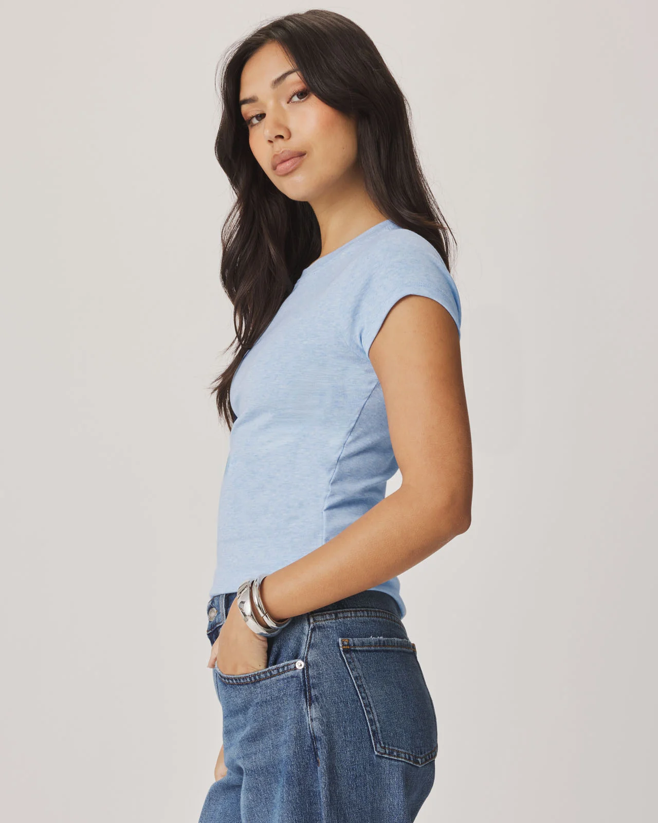 Josie Stretch Crewneck Tee - Image 7