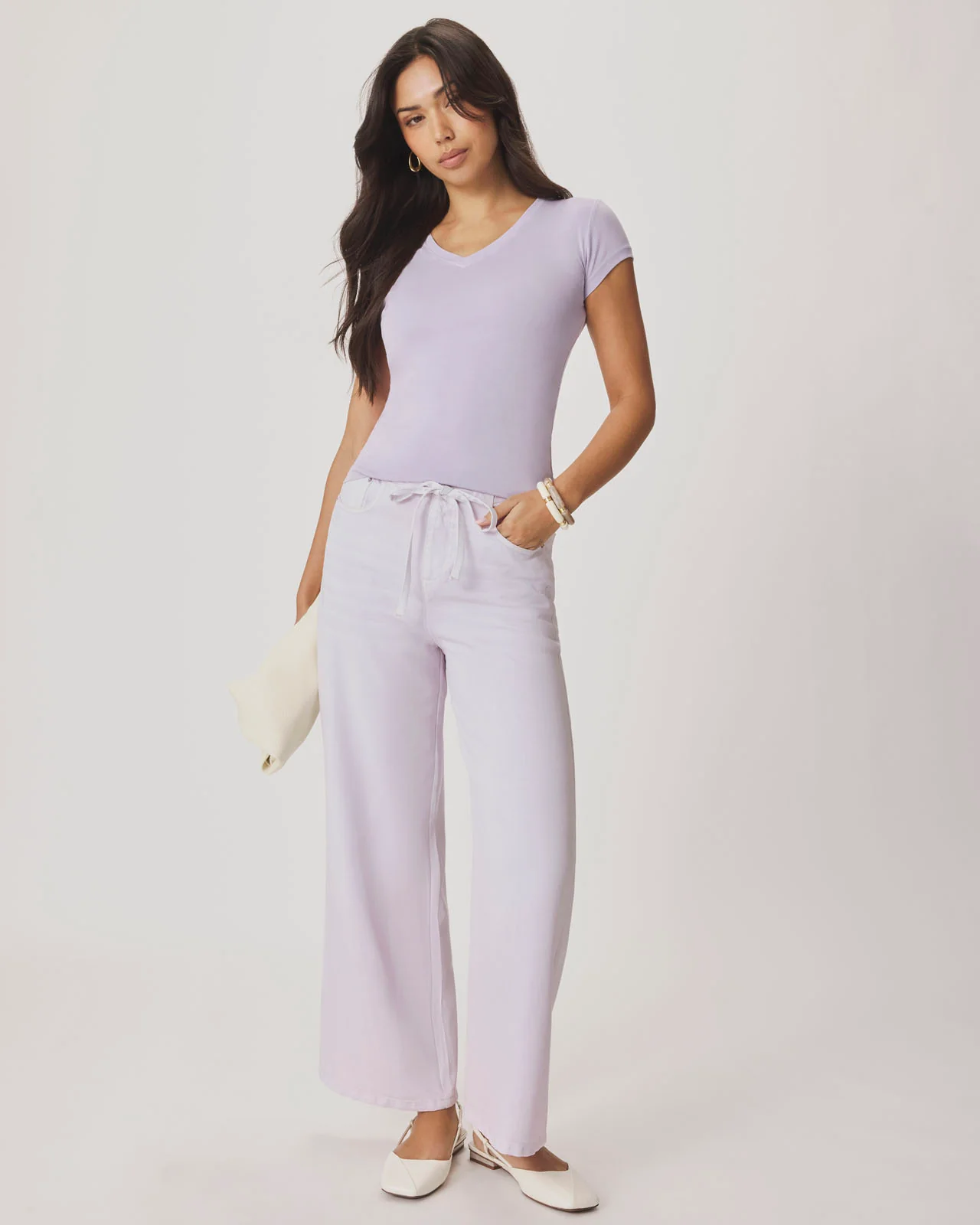 Josie Stretch V-Neck Tee - Image 21