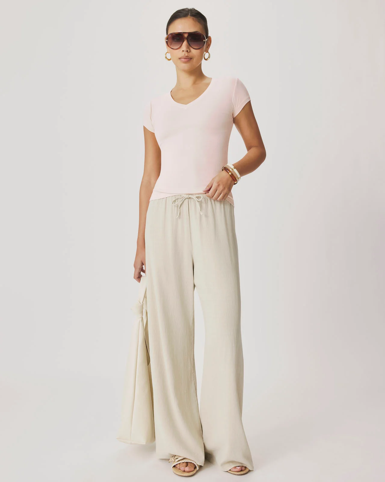 Josie Stretch V-Neck Tee - Image 26