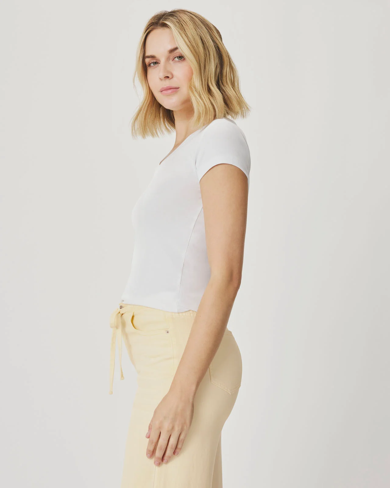 Josie Stretch V-Neck Tee - Image 34