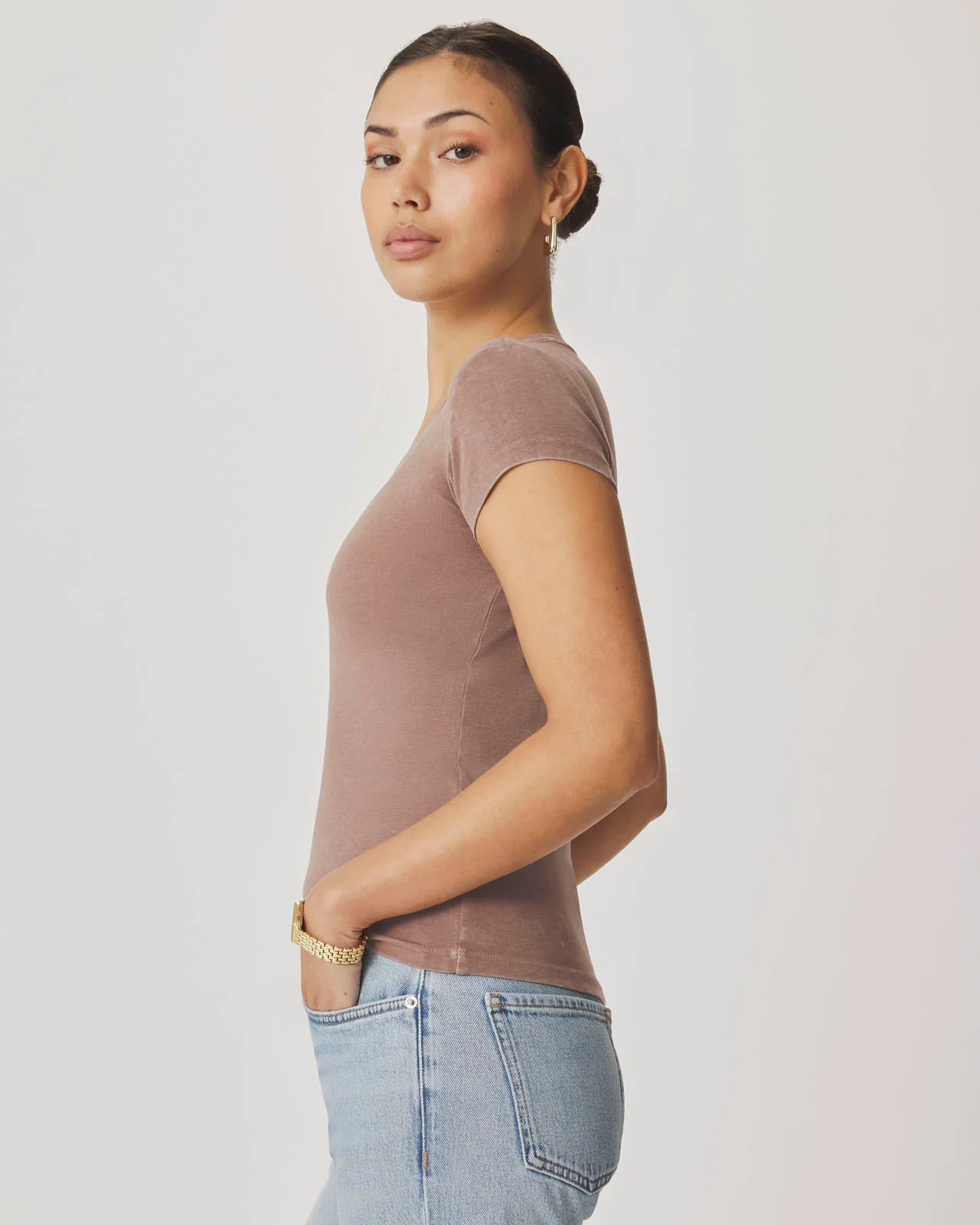 Josie Stretch V-Neck Tee - Image 38