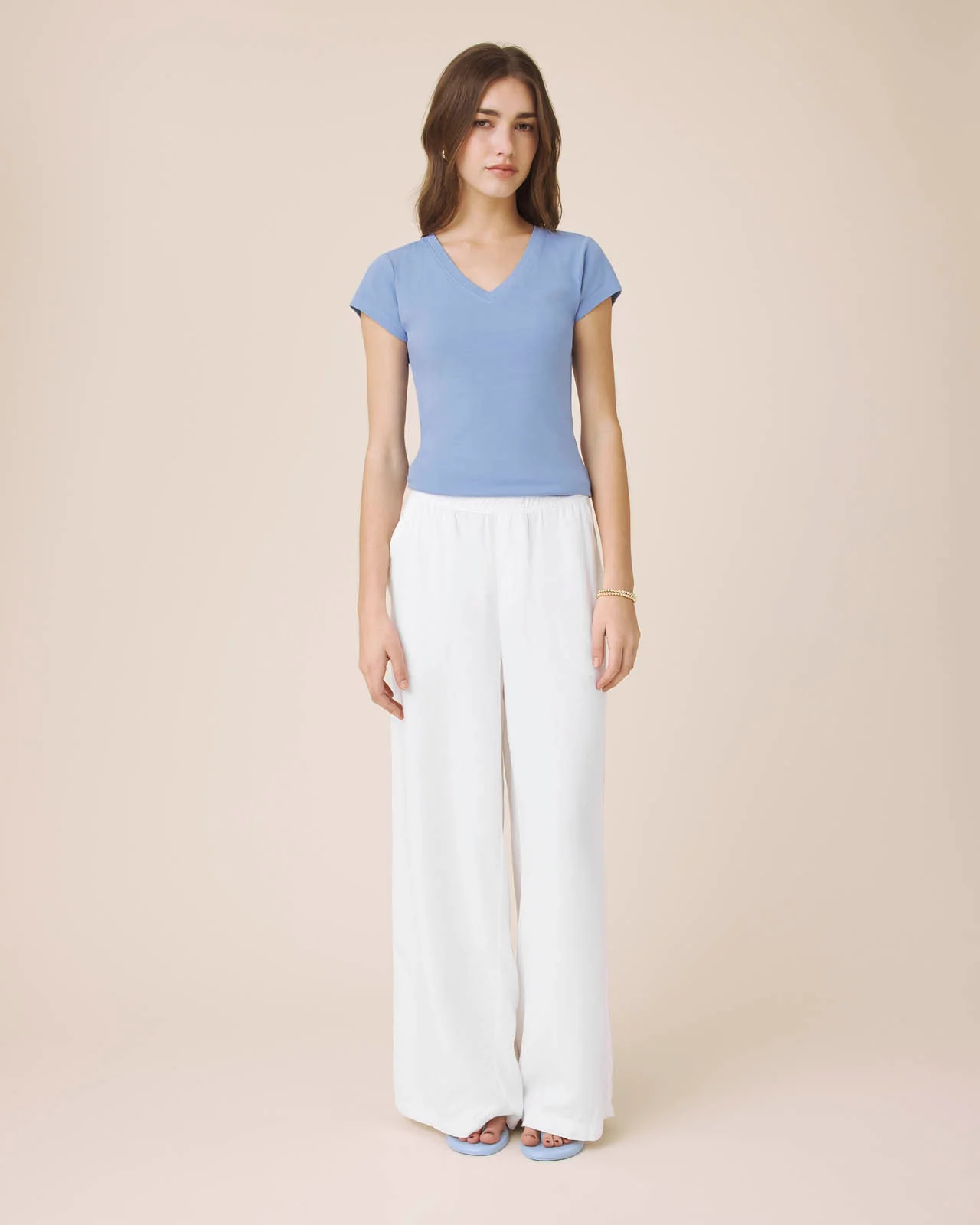 Josie Stretch V-Neck Tee - Image 40
